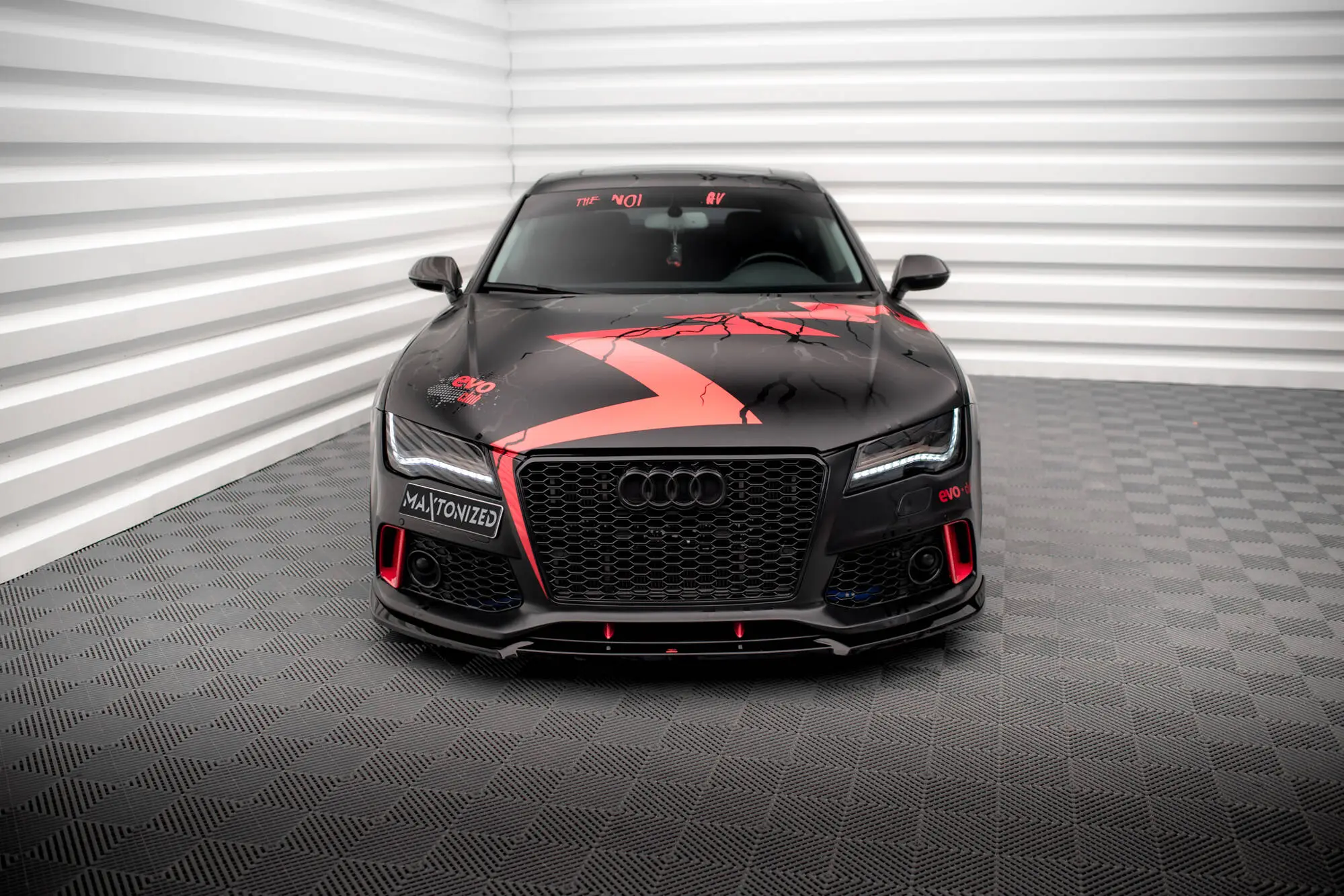Frontspoiler Audi A7 RS7 Look C7 2010 - 2014 |  Glossy Black Edition – bilde 3