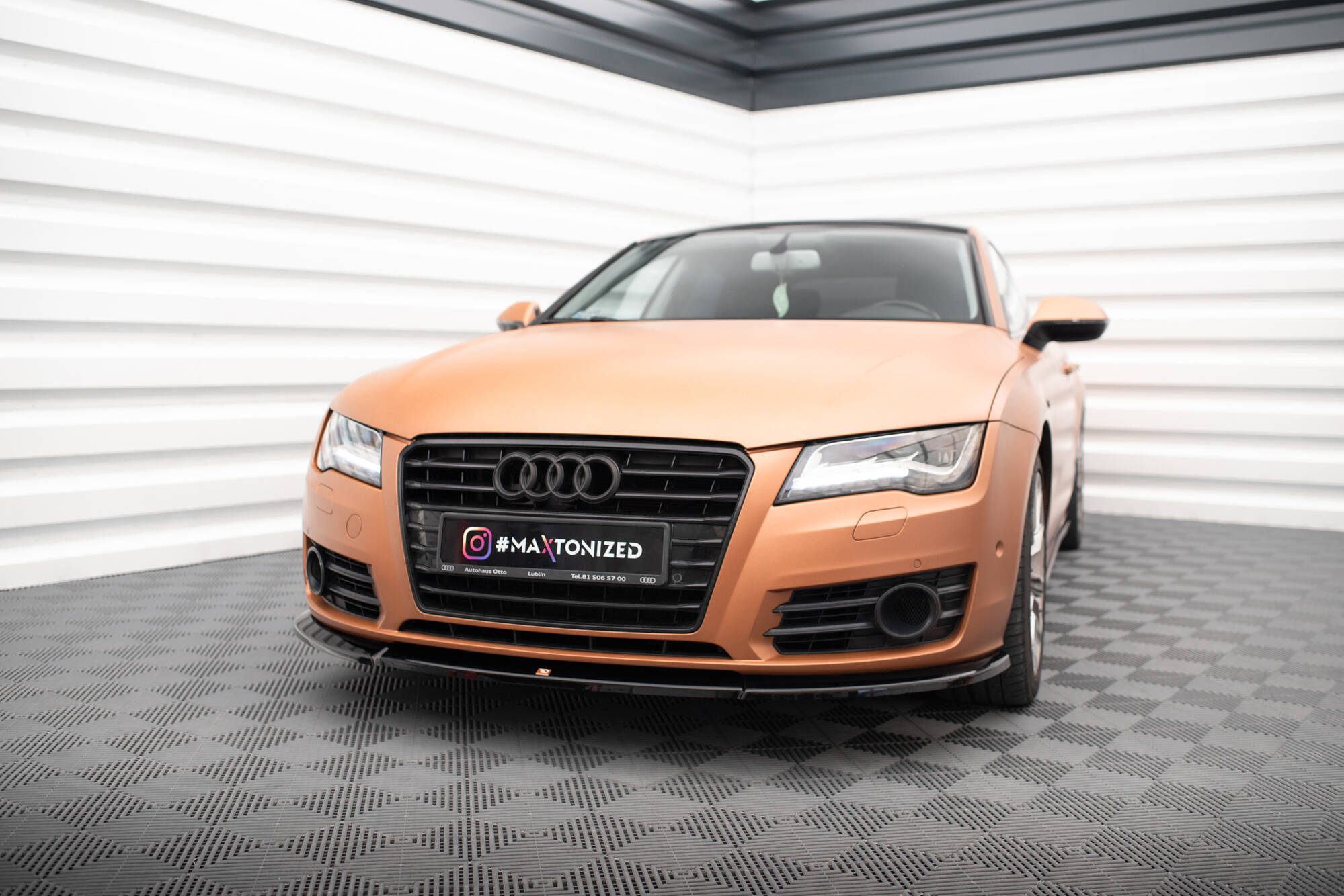 Frontspoiler Audi A7 Sportback 4G 2010 - 2014 | V.1 Glossy Black Edition – bilde 4