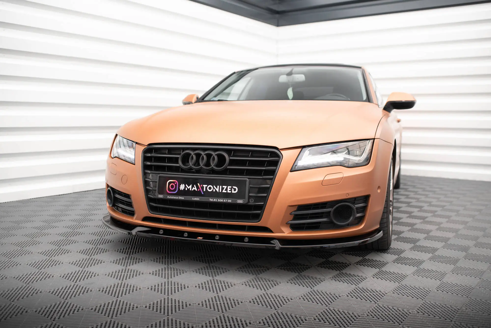 Frontspoiler Audi A7 Sportback 4G 2010 - 2014 | V.2 Glossy Black Edition – bilde 4