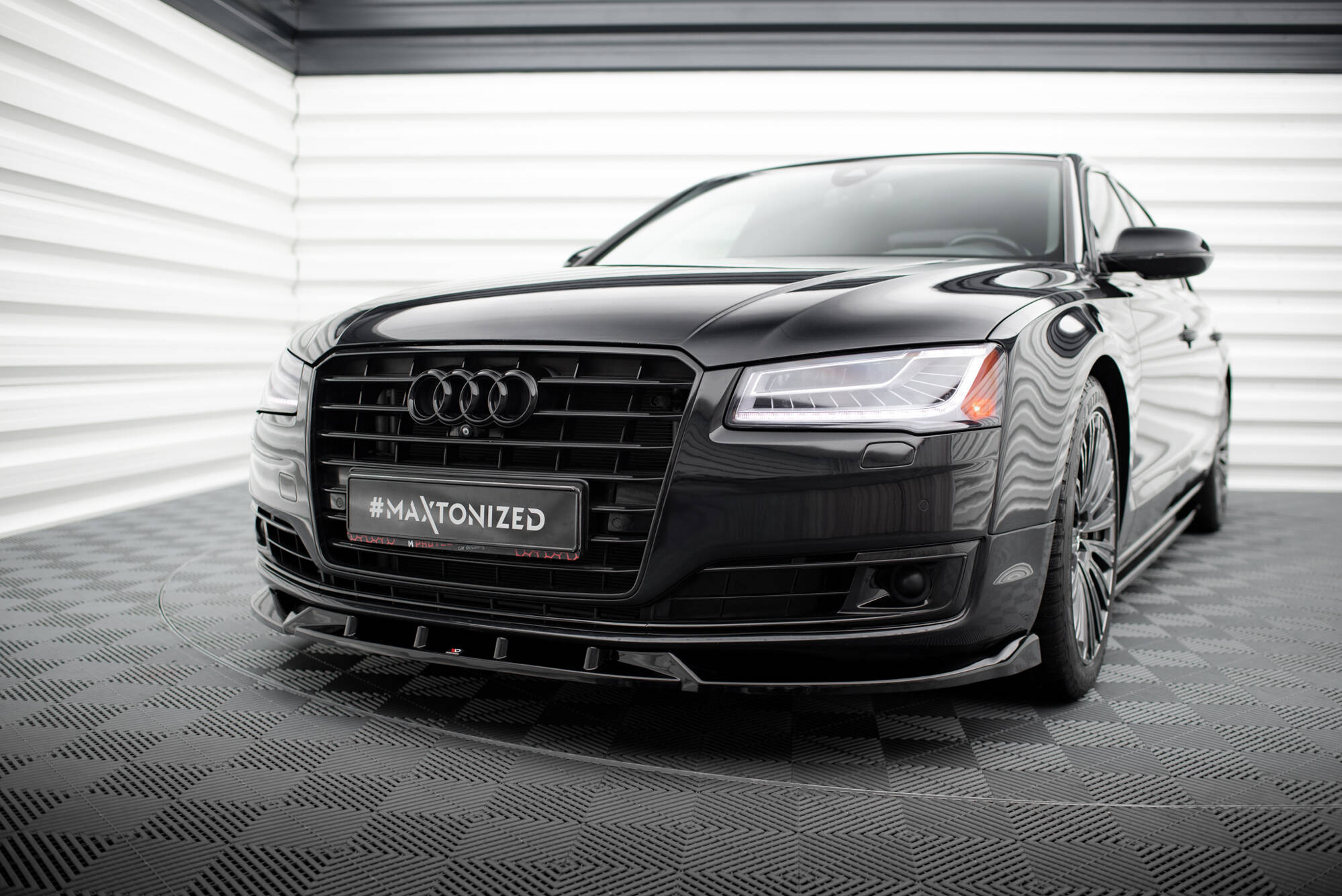 Frontspoiler Audi A8 D4 Facelift 2013 - 2017 | Sport Glossy Black Edition