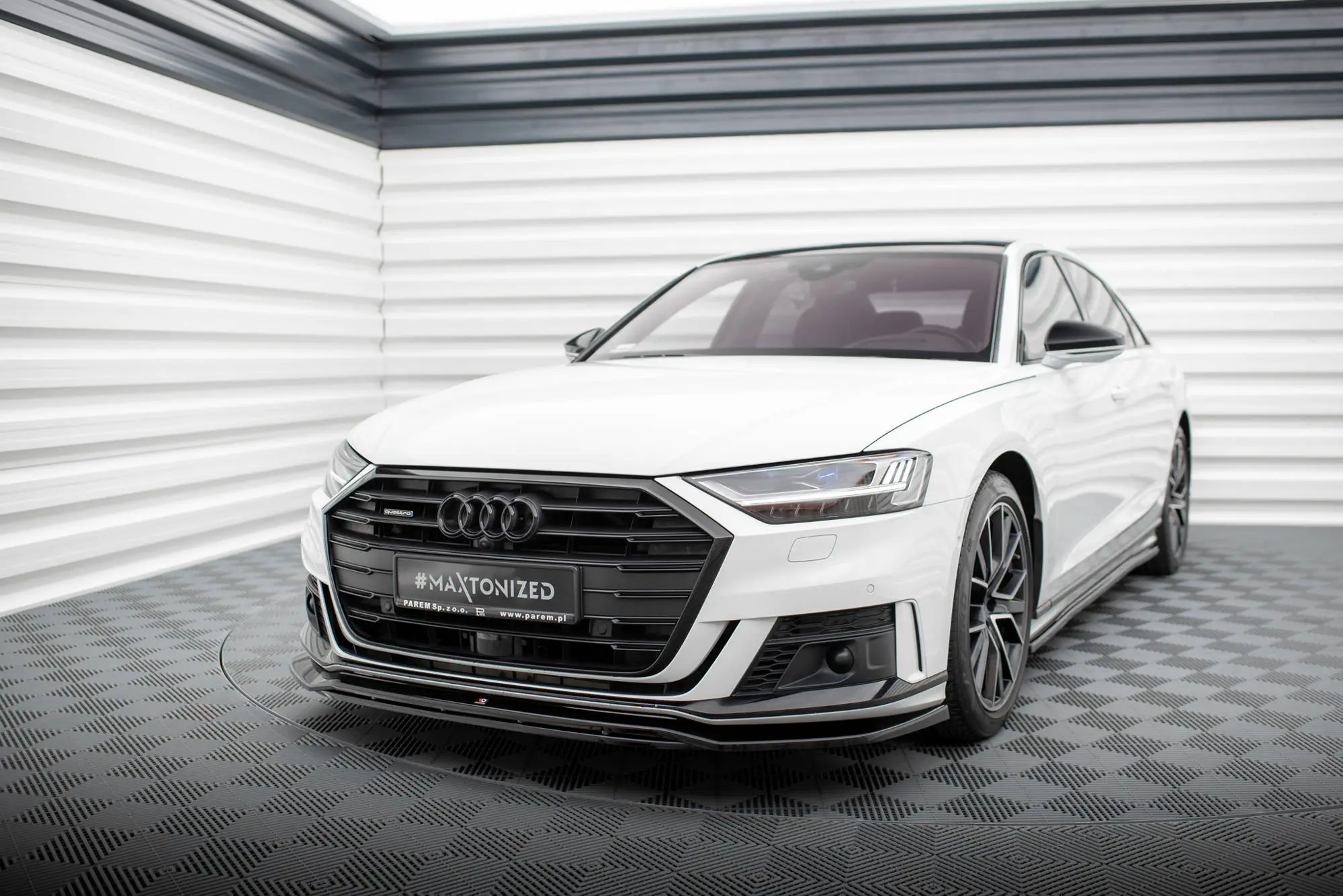 Frontspoiler Audi A8 D5 2017 - 2021 | Glossy Black Edition – bilde 4