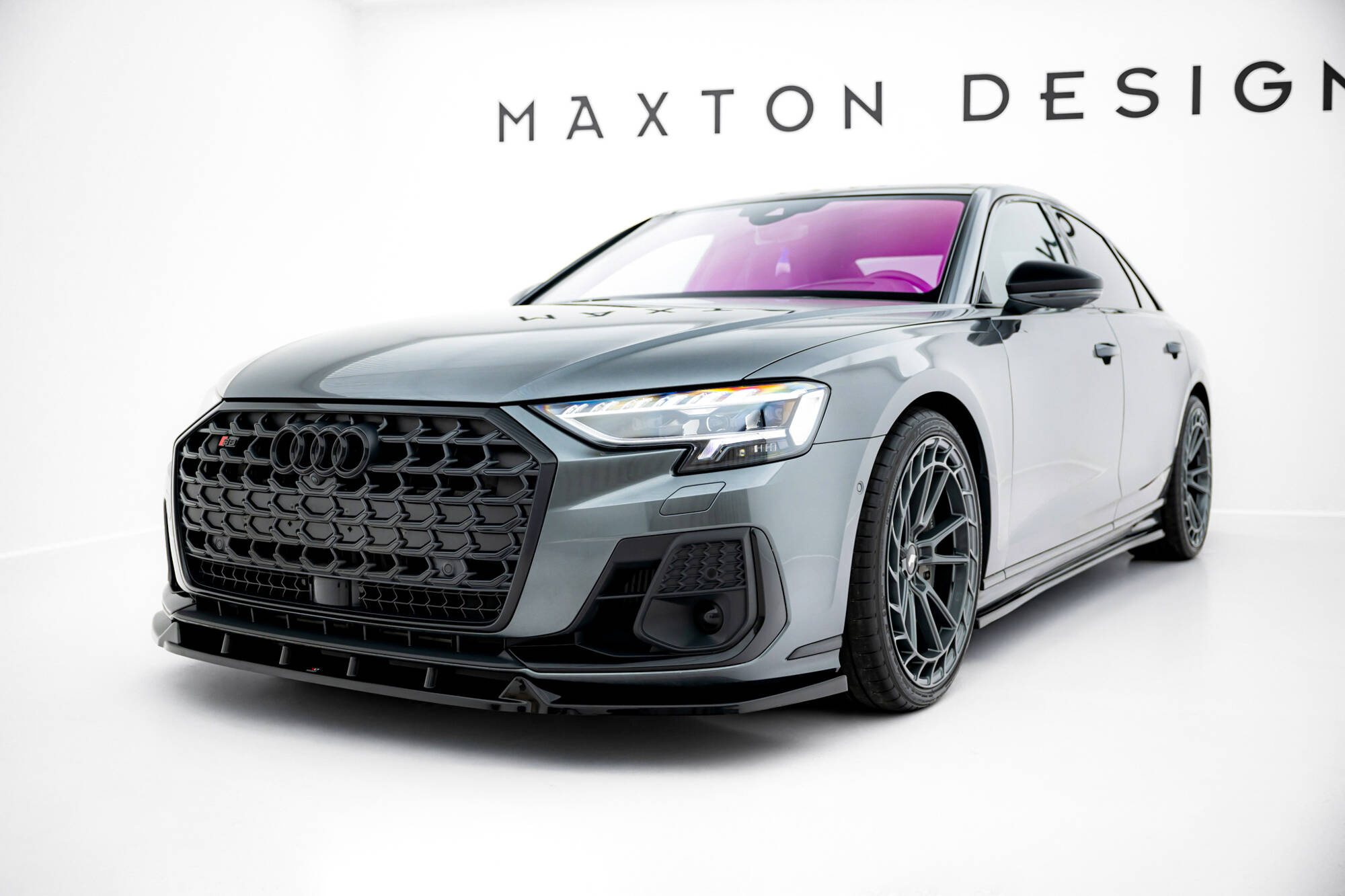 Frontspoiler Audi (A8/S8) D5 Facelift 2021 -> | V2 Sport Glossy Black Edition – bilde 3