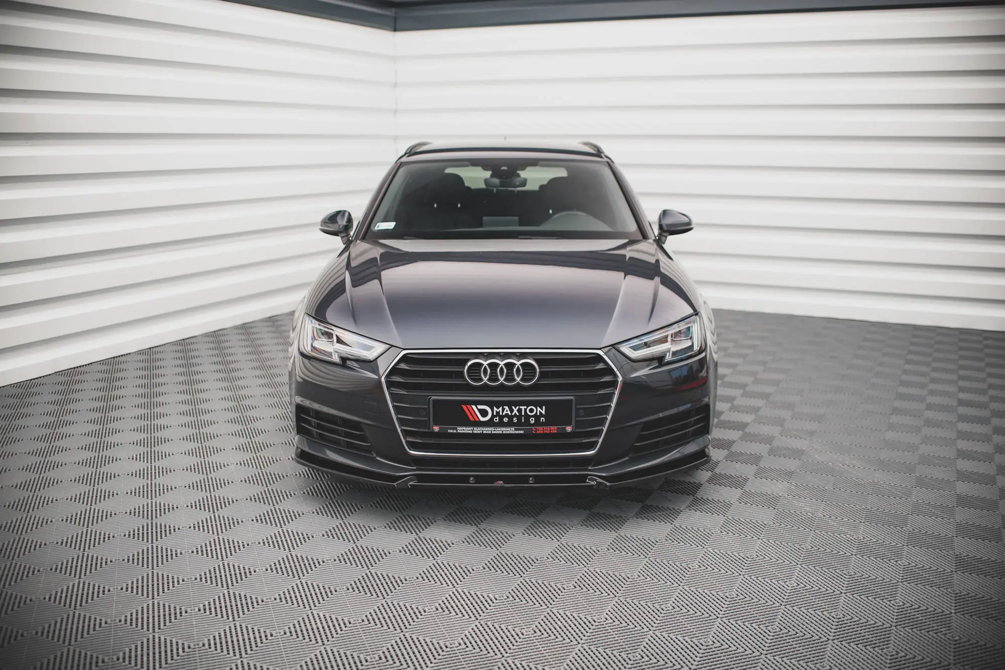 Frontspoiler Audi Audi A4 B9 2015 - 2019 | V.1 Glossy Black Edition – bilde 2