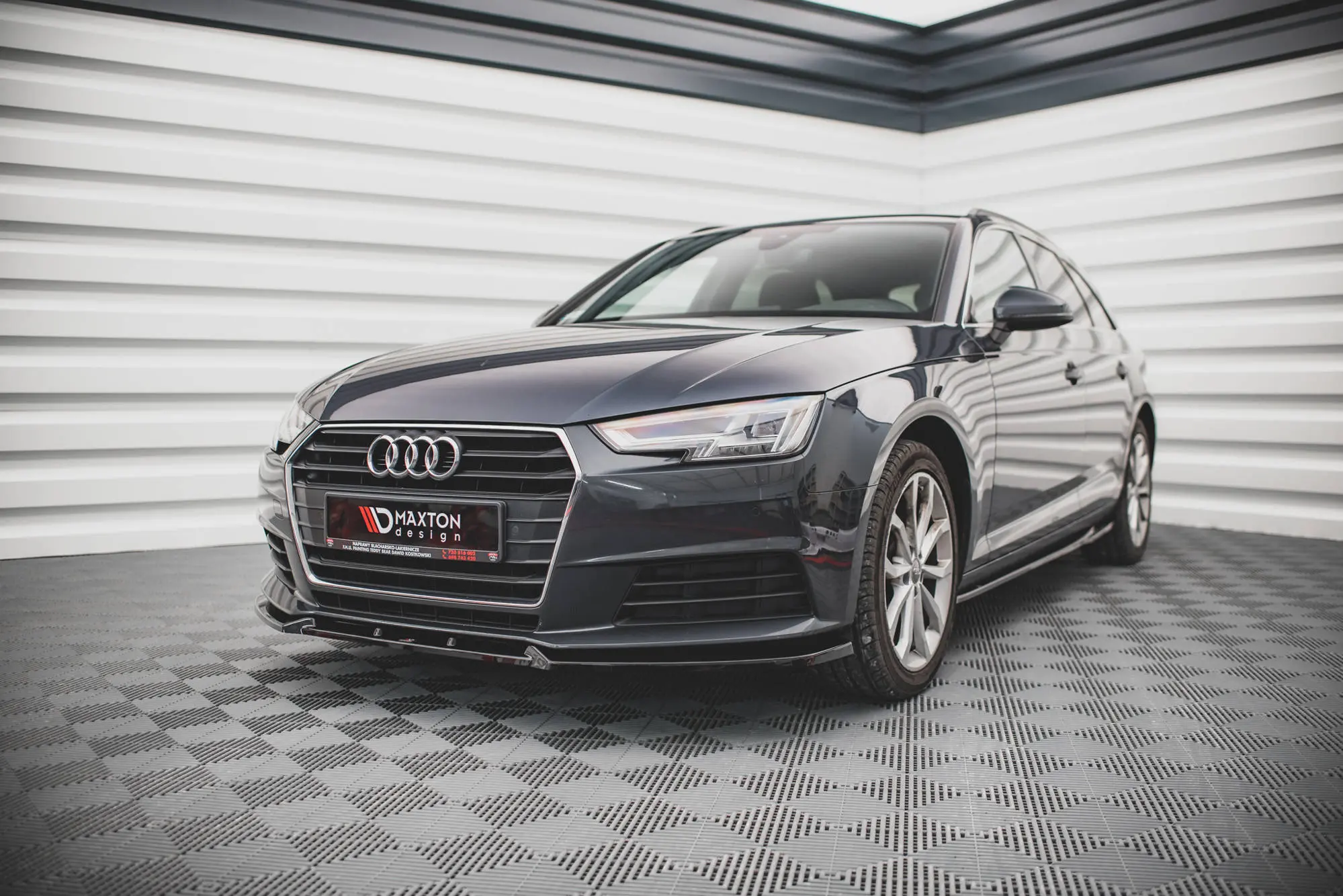 Frontspoiler Audi Audi A4 B9 2015 - 2019 | V.1 Glossy Black Edition – bilde 3