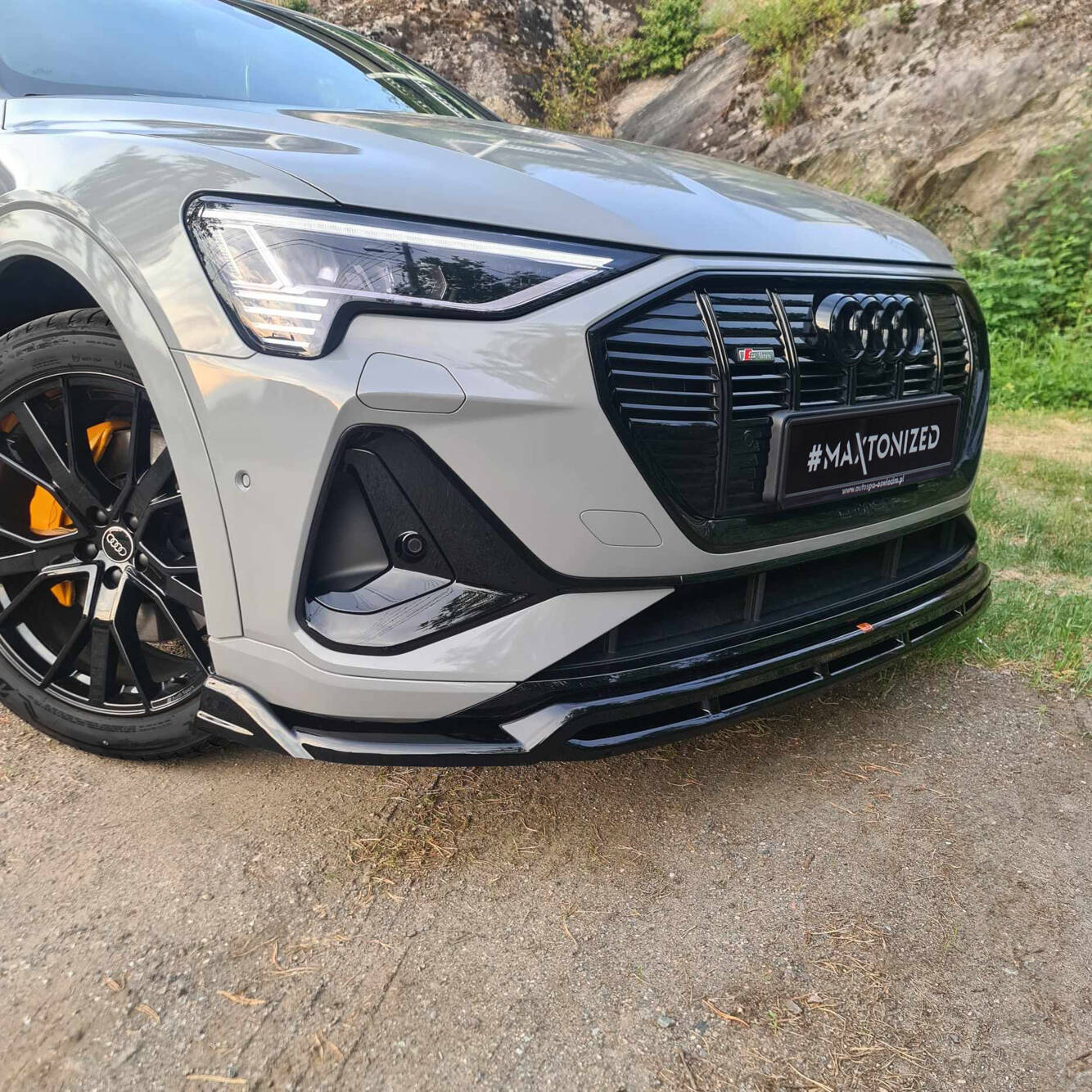 Frontspoiler Audi e-Tron S-Line 2018 - 2022 | Glossy Black Edition – bilde 5