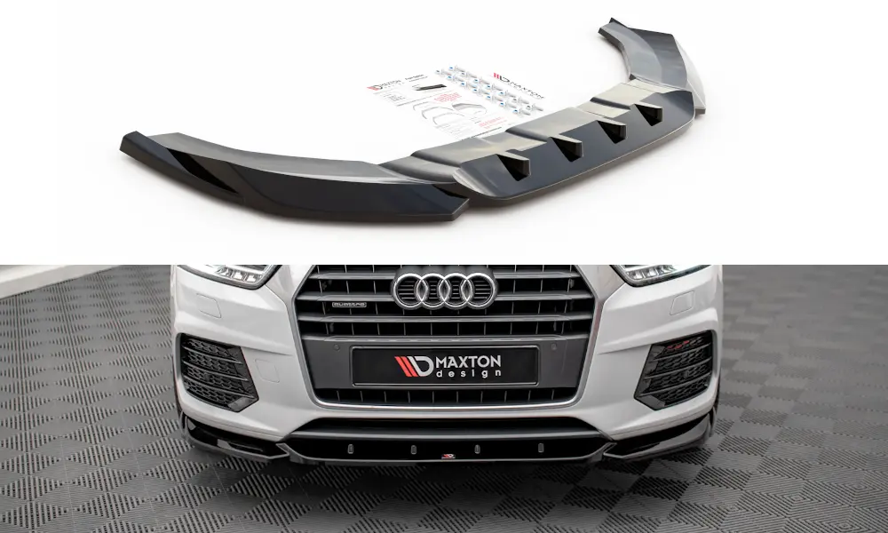 Frontspoiler Audi Q3 8U Facelift 2014 - 2018 | V.1 Glossy Black Edition – bilde 6