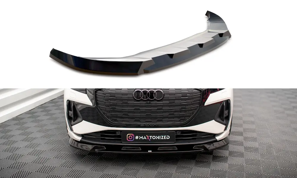 Frontspoiler Audi Q4 Sportback e-tron 2021-> | V.1 Glossy Black Edition – bilde 4