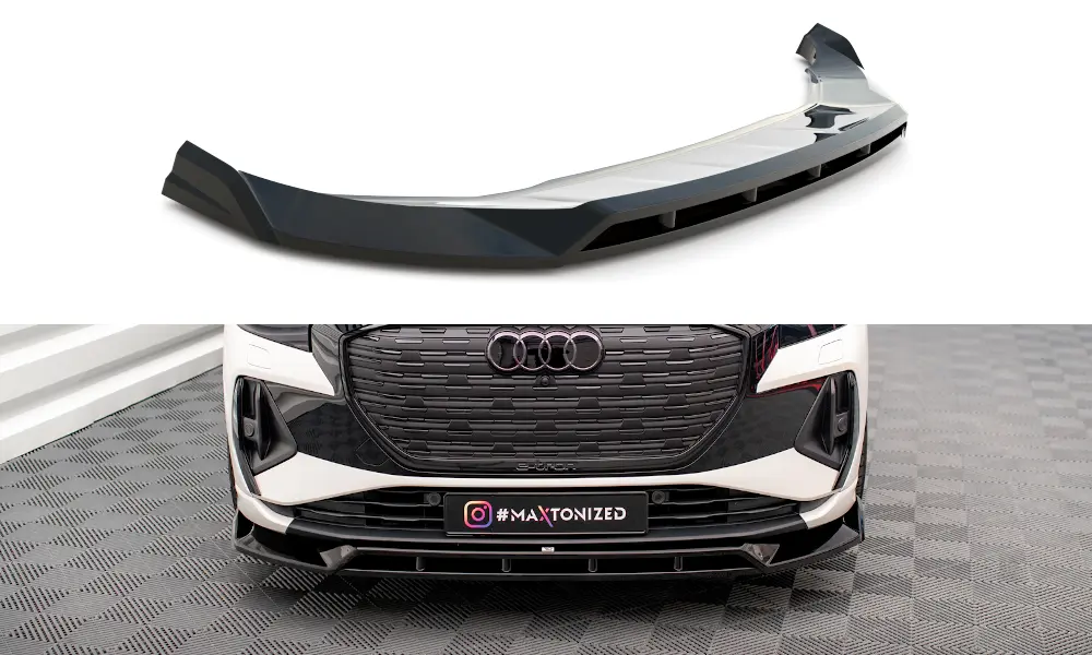 Frontspoiler Audi Q4 Sportback e-tron 2021-> | V.2 Glossy Black Edition – bilde 4
