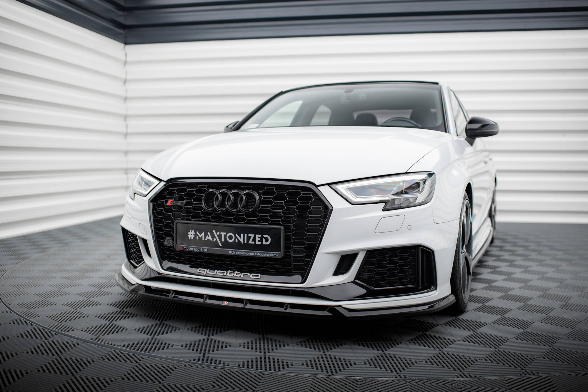 Frontspoiler Audi RS3 8V Facelift 2017 - 2020  | Sport Glossy Black Edition V3