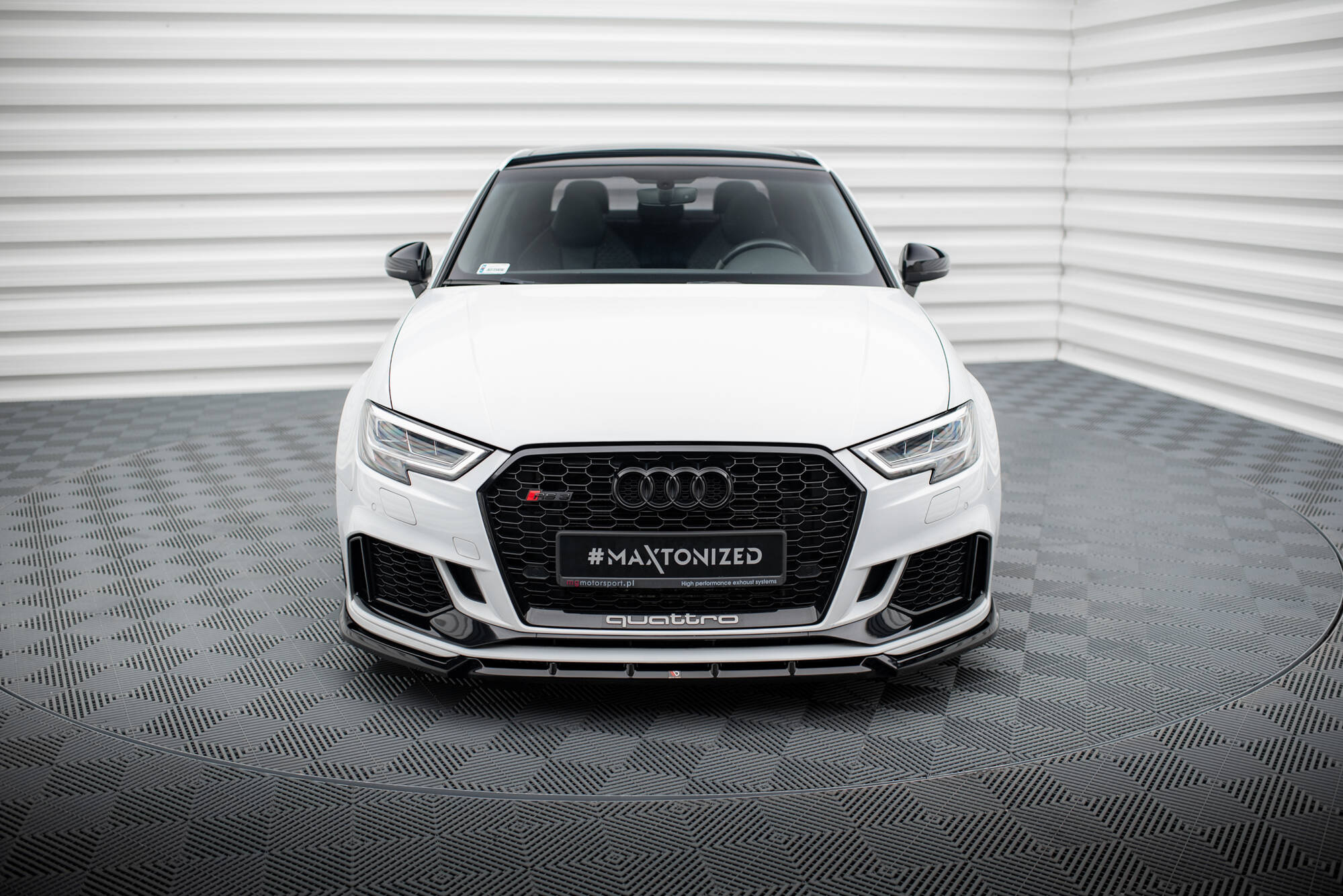 Frontspoiler Audi RS3 8V Facelift 2017 - 2020  | Sport Glossy Black Edition V3 – bilde 2
