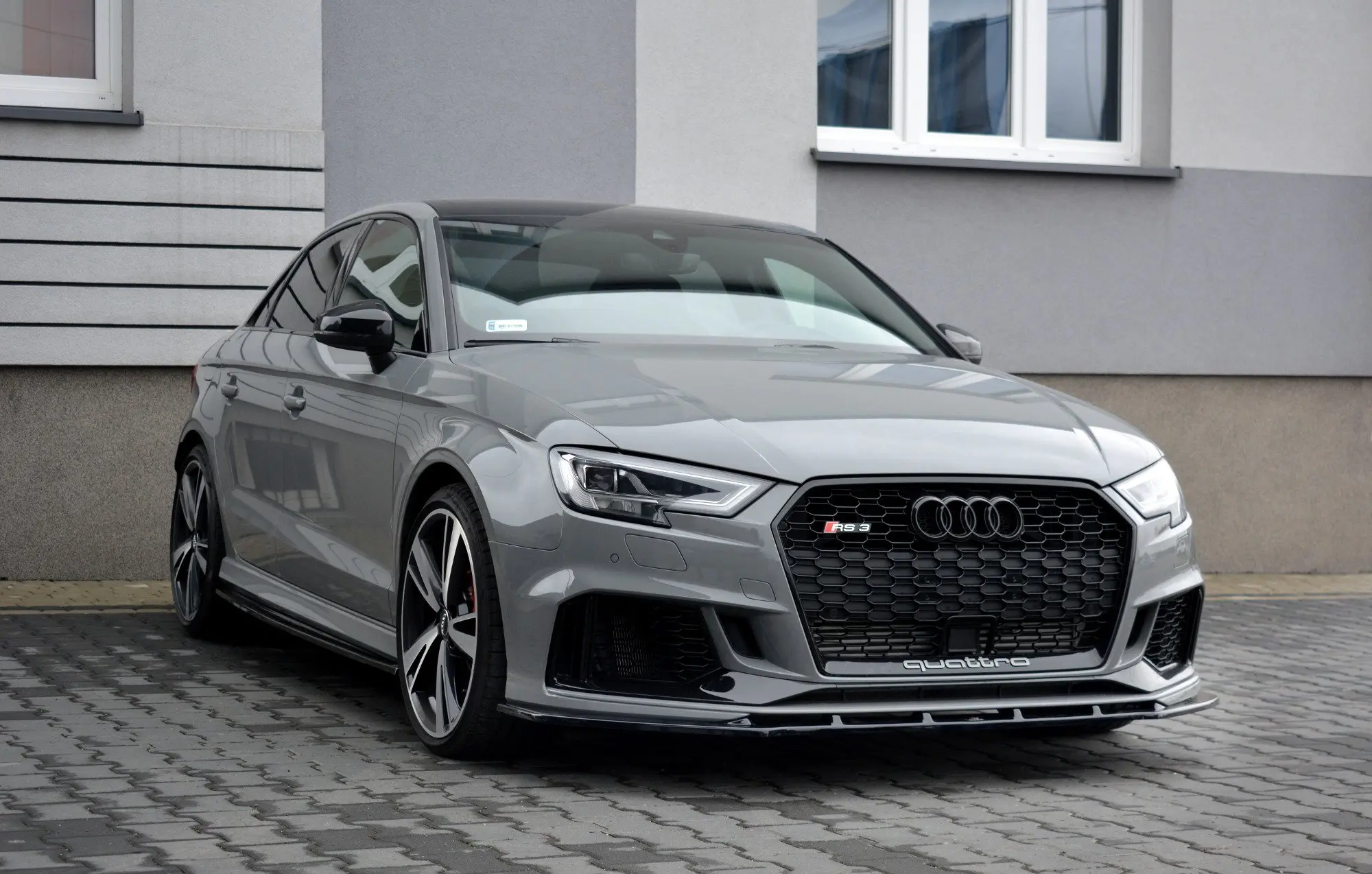 Frontspoiler Audi RS3 (8V) Sedan facelift 2017-2020 | V.1 Glossy Black Edition – bilde 2