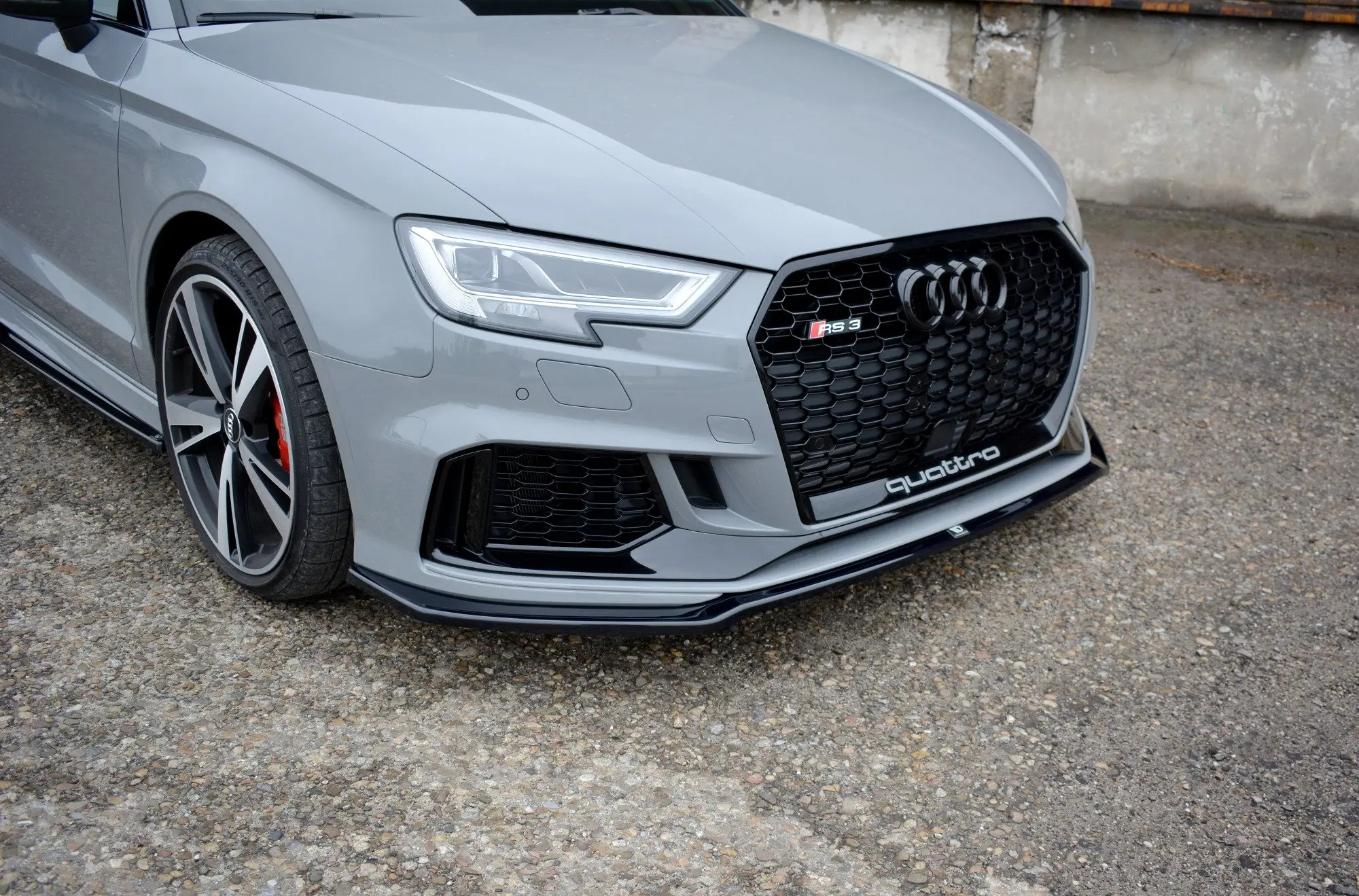 Frontspoiler Audi RS3 (8V) Sedan facelift 2017-2020 | V.2 Glossy Black Edition