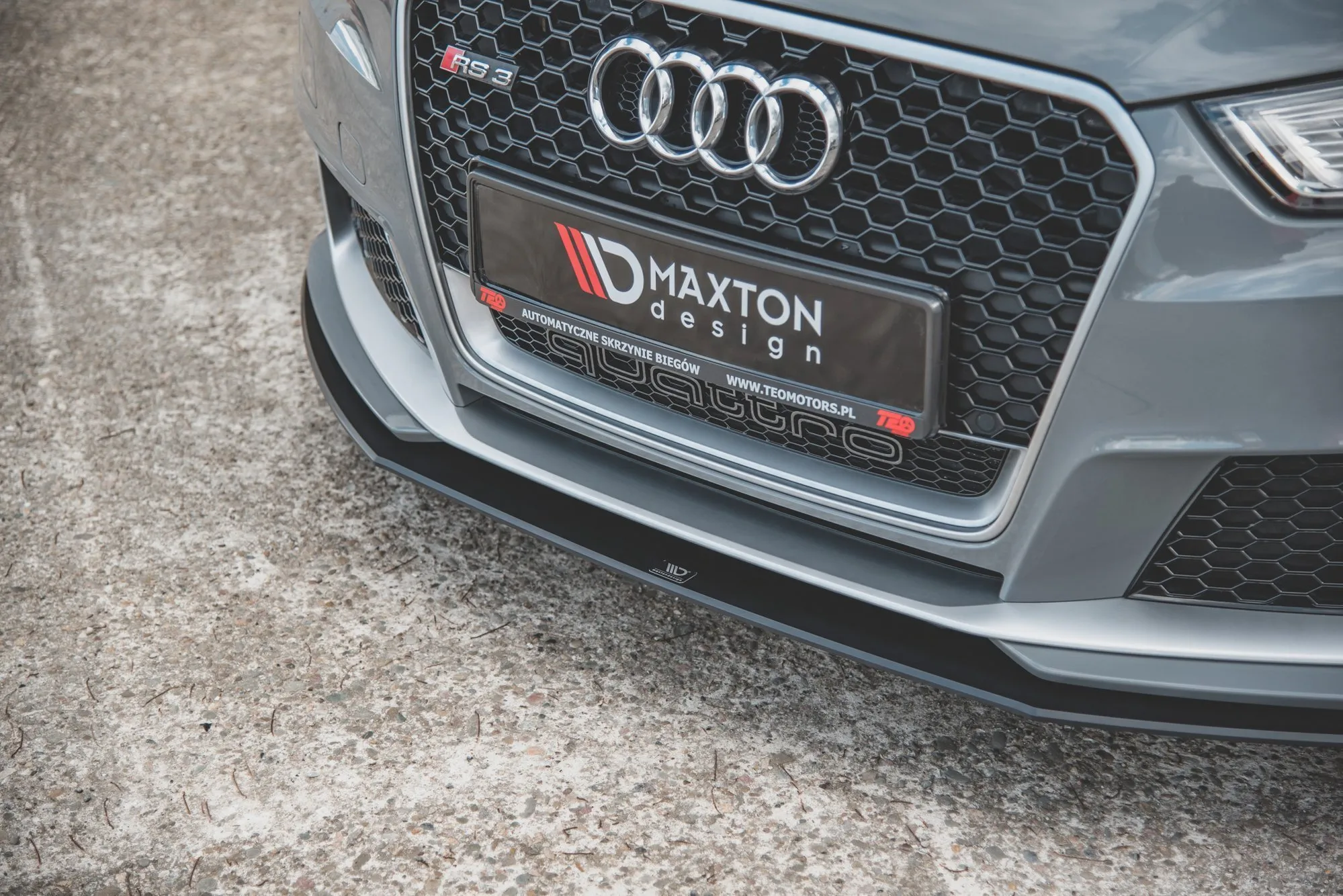 Frontspoiler Audi RS3 (8V) Sportback 2015 - 2016 | Street Pro Black Edition – bilde 2