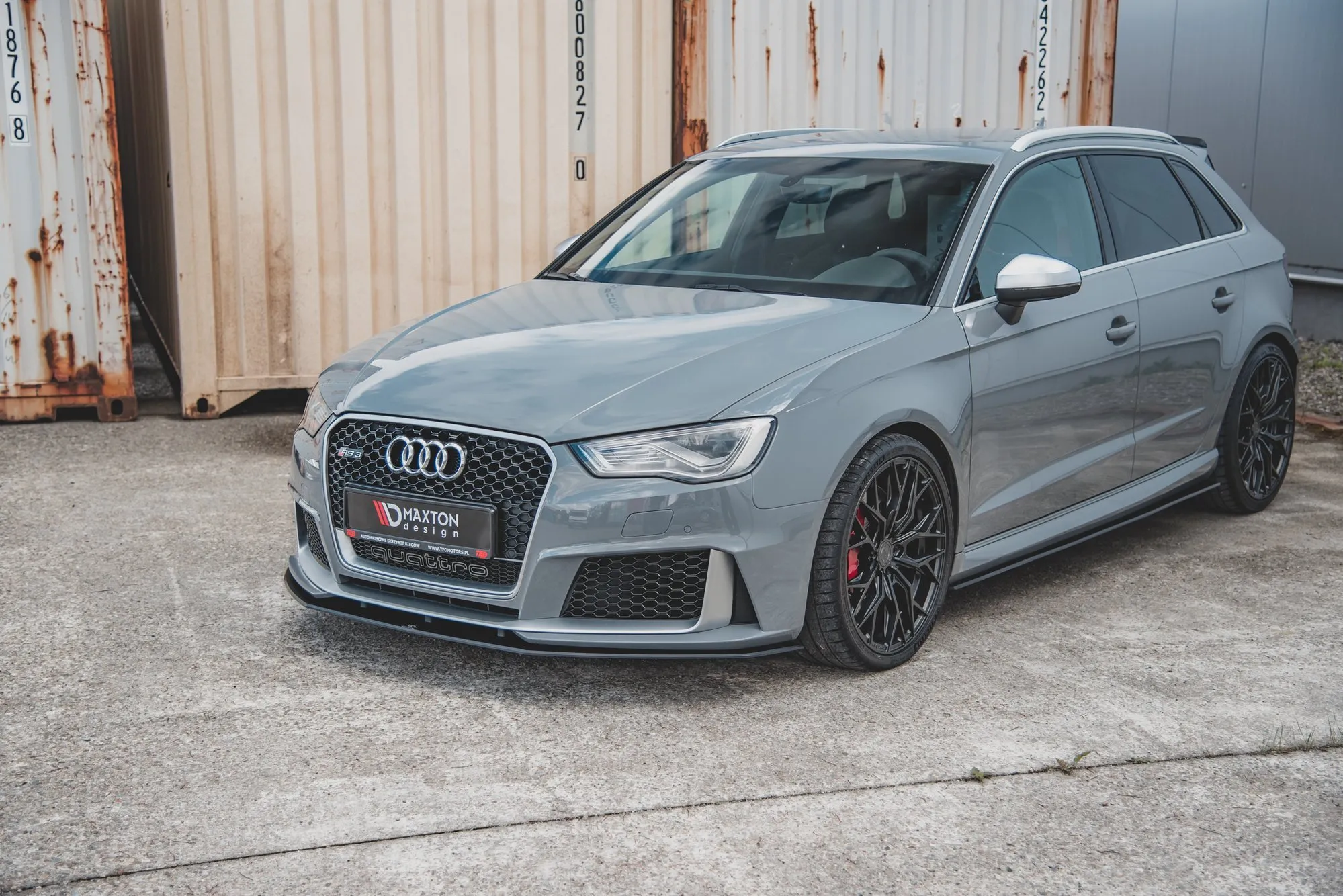 Frontspoiler Audi RS3 (8V) Sportback 2015 - 2016 | Street Pro Black Edition – bilde 3