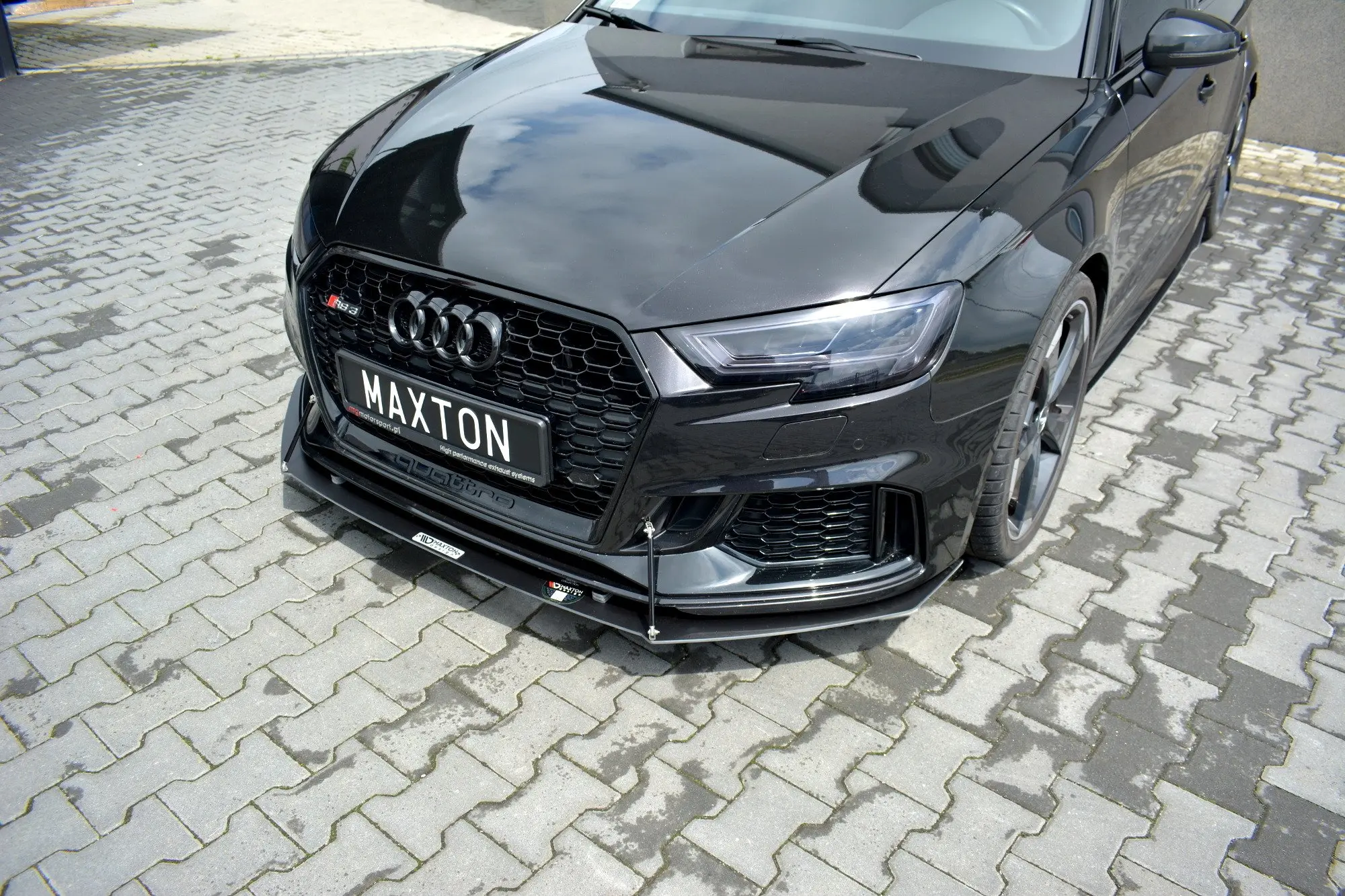 Frontspoiler Audi RS3 (8V) Sportback Facelift 2017-2020 | V.1 Racing Black Edition – bilde 2