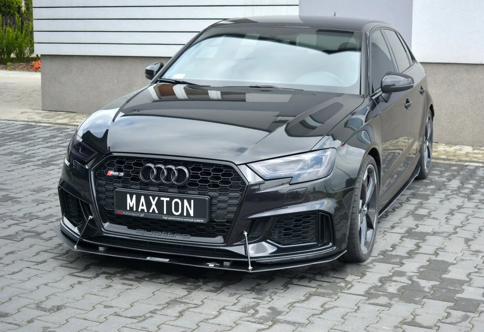 Frontspoiler Audi RS3 (8V) Sportback Facelift 2017-2020 | V.1 Racing Black Edition – bilde 3