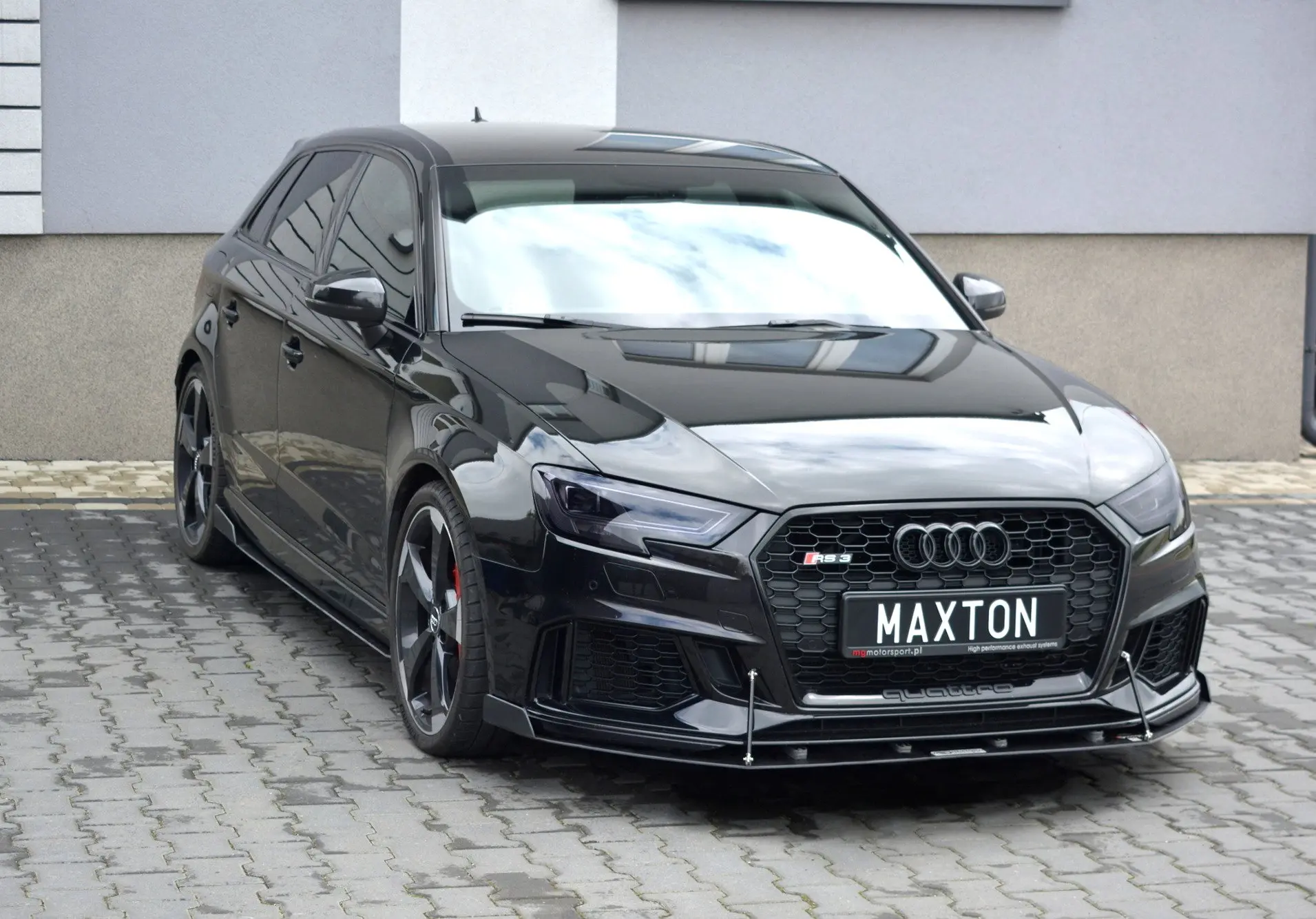 Frontspoiler Audi RS3 (8V) Sportback Facelift 2017-2020 | V.2 Racing Black Edition – bilde 3
