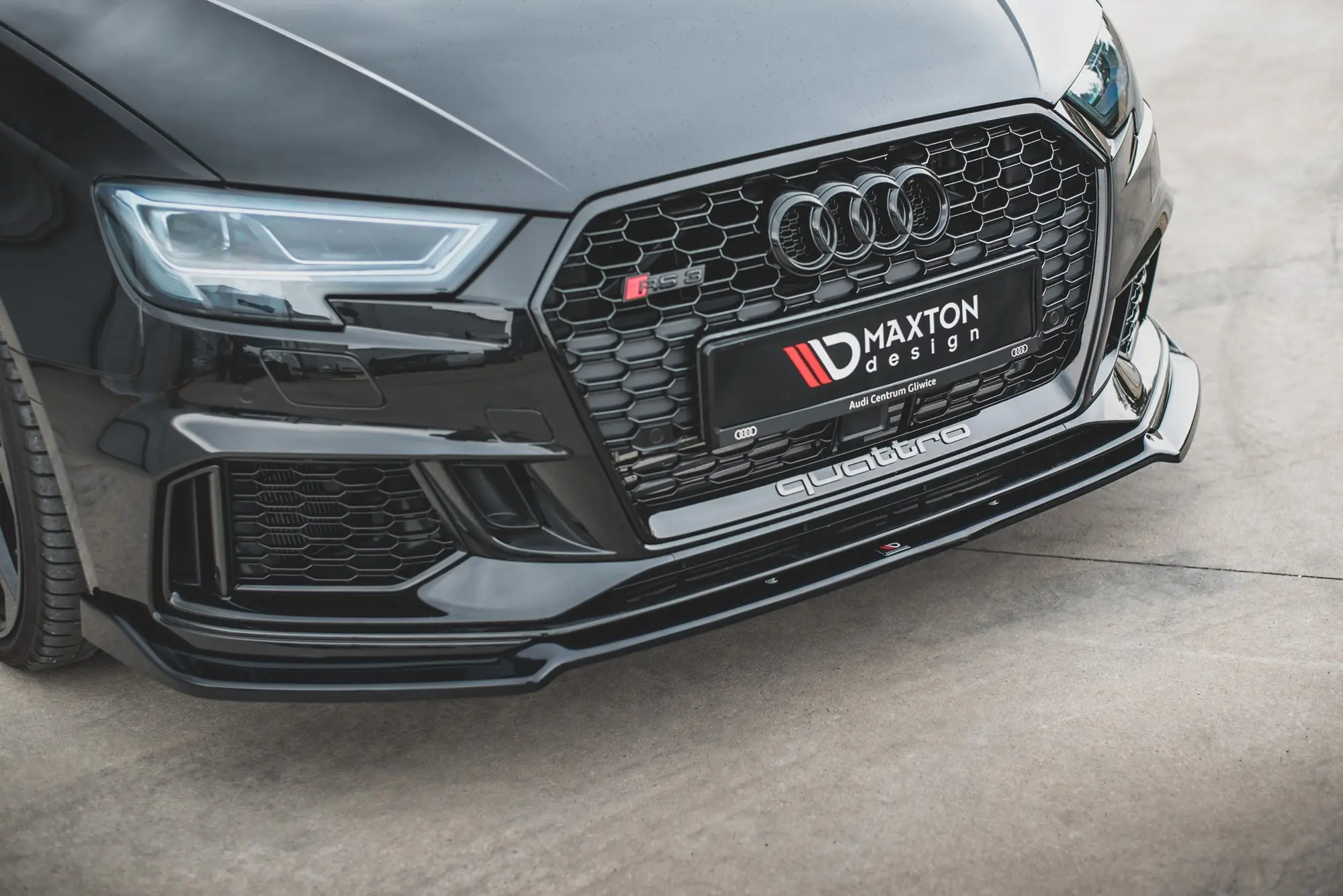 Frontspoiler Audi RS3 (8V) Sportback Facelift 2017-2020 | V.3 Glossy Black Edition