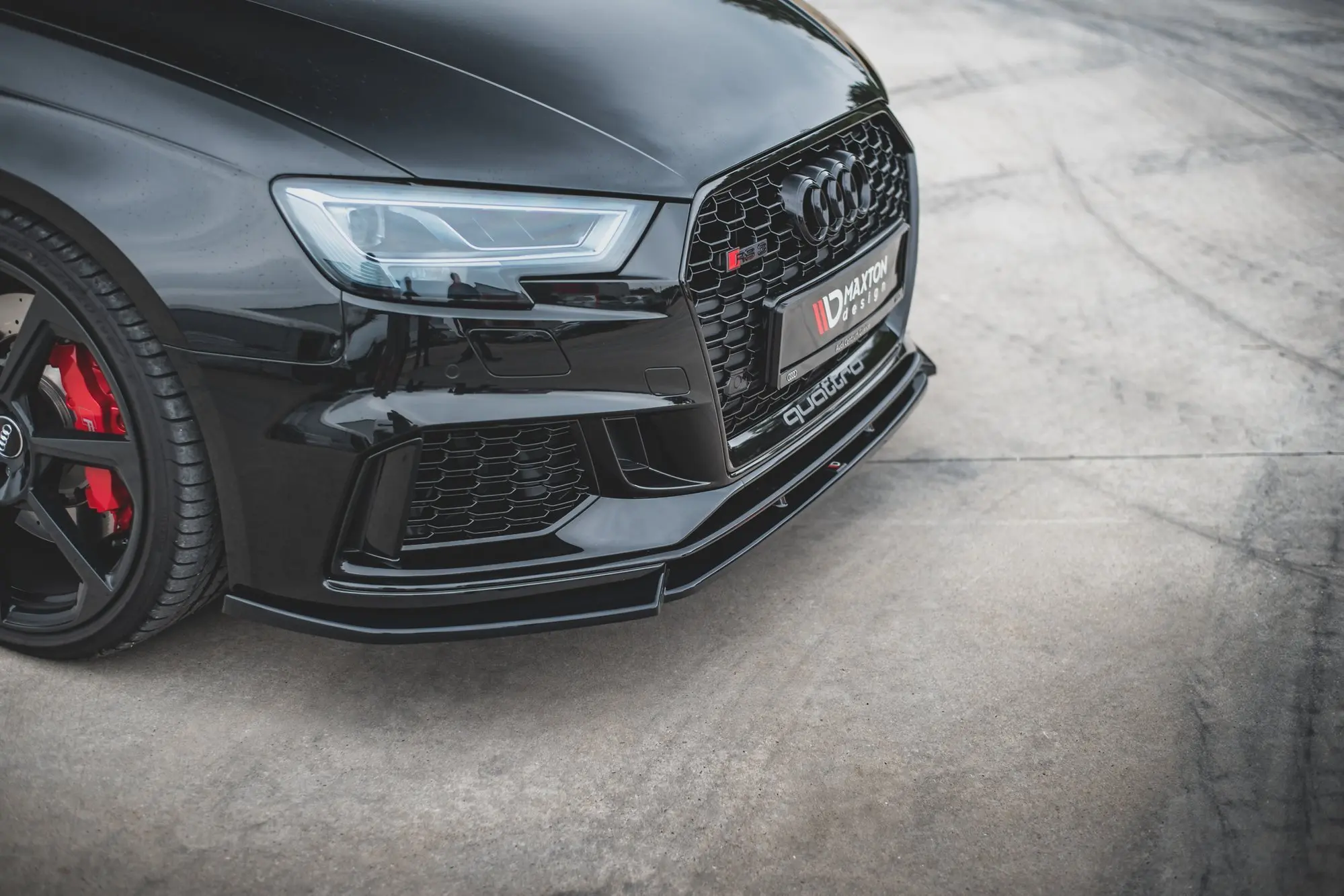 Frontspoiler Audi RS3 (8V) Sportback Facelift 2017-2020 | V.4 Glossy Black Edition – bilde 2