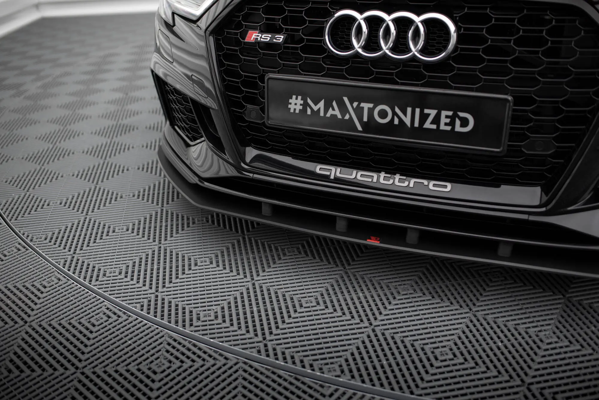 Frontspoiler Audi RS3 Sedan (8V) facelift 2017 - 2020 | Street Pro Black Edition – bilde 2
