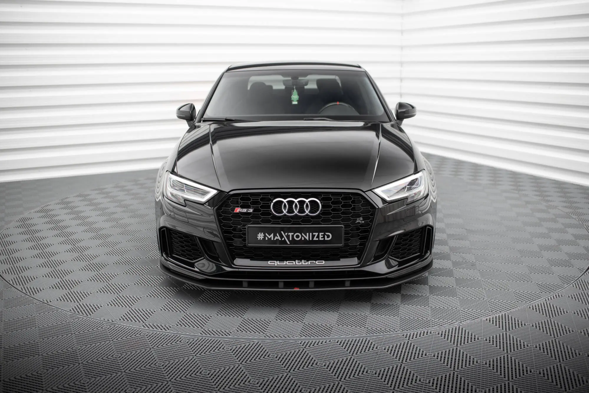 Frontspoiler Audi RS3 Sedan (8V) facelift 2017 - 2020 | Street Pro Black Edition – bilde 3