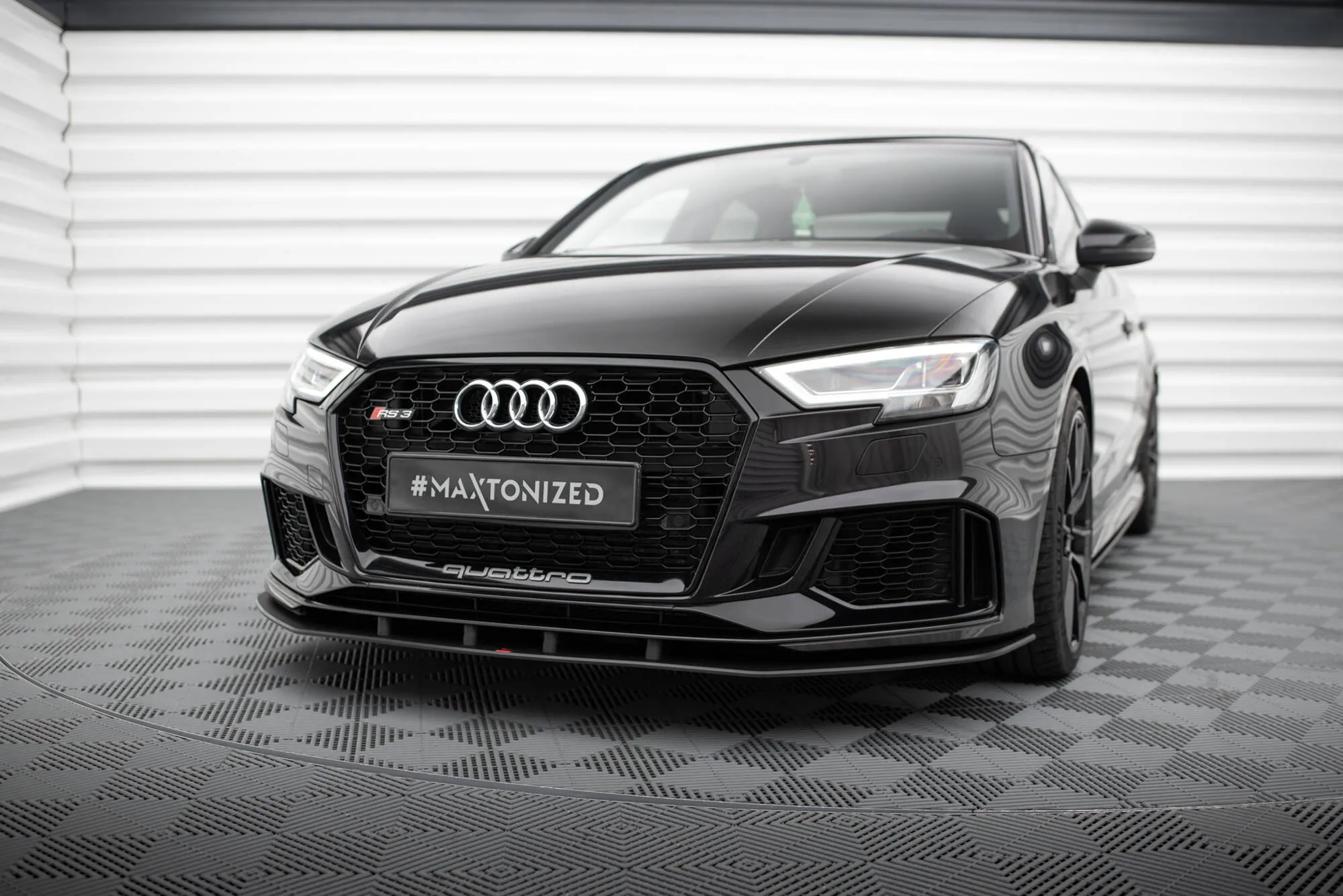 Frontspoiler Audi RS3 Sedan (8V) facelift 2017 - 2020 | Street Pro Black Edition