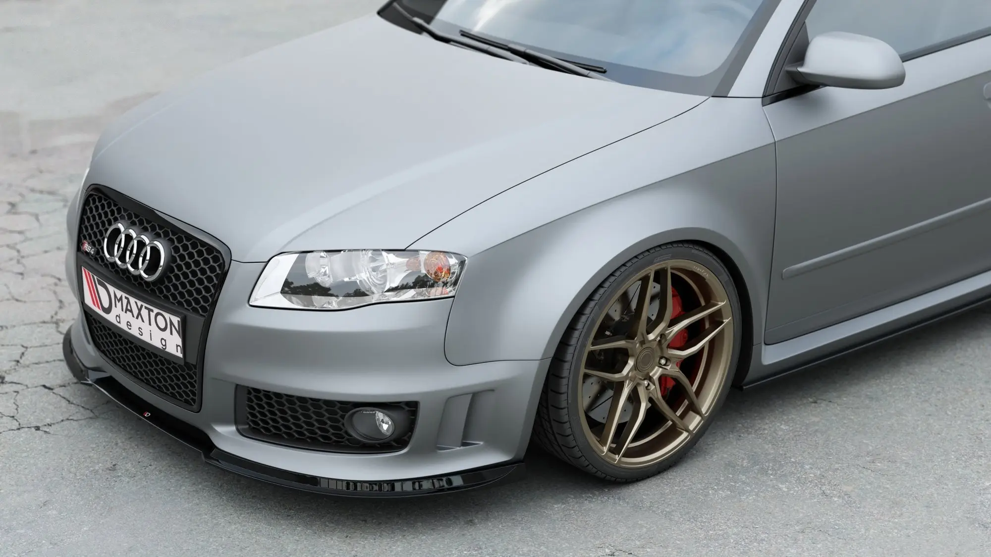 Frontspoiler Audi RS4 (B7) 2006-2008 | V.1 Glossy Black Edition – bilde 2