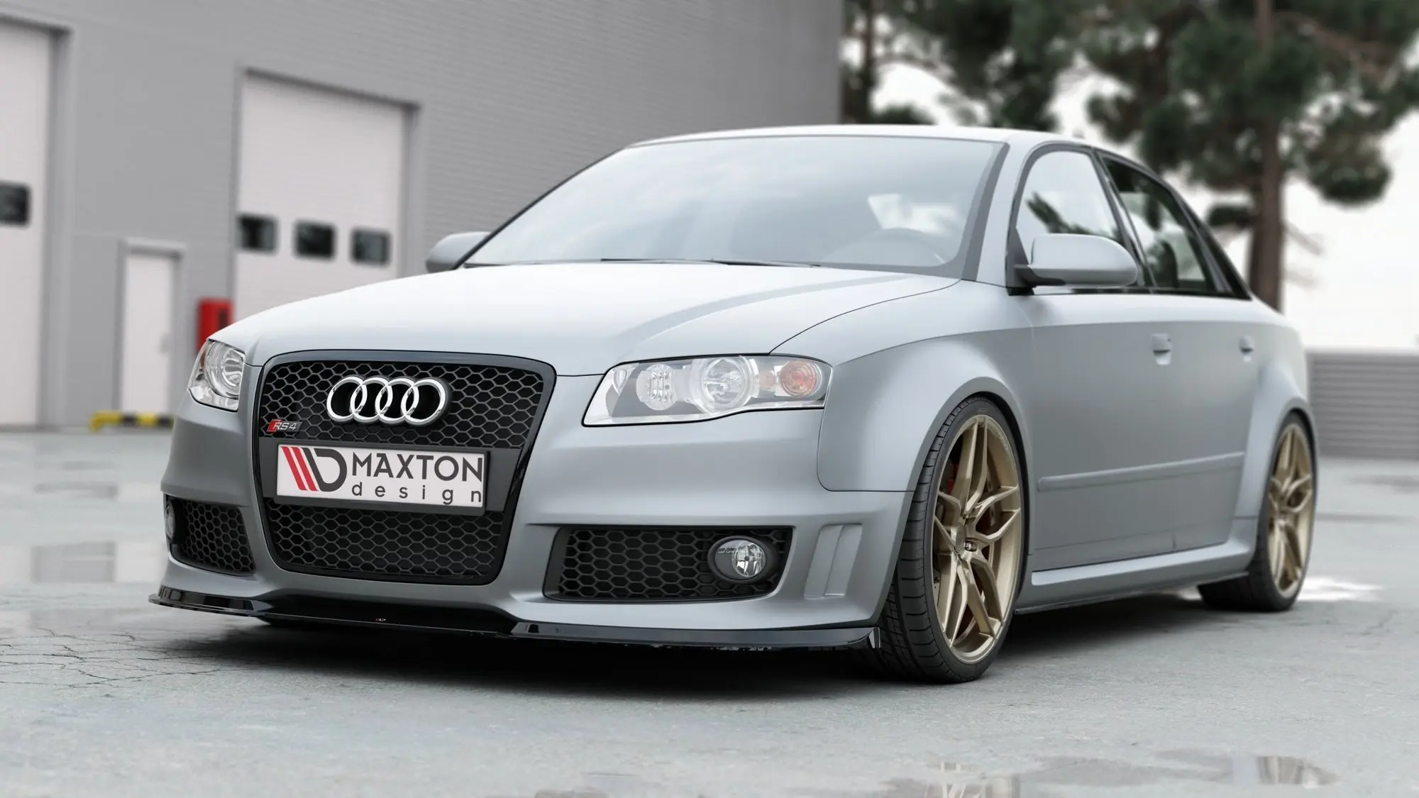 Frontspoiler Audi RS4 (B7) 2006-2008 | V.1 Glossy Black Edition – bilde 3