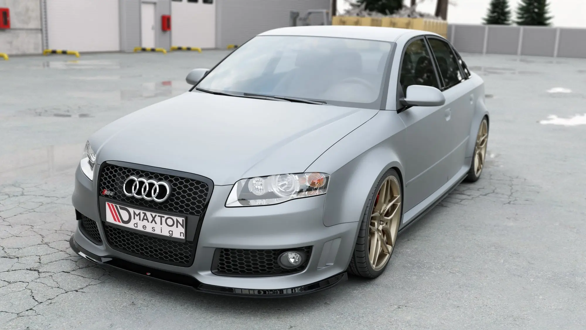 Frontspoiler Audi RS4 (B7) 2006-2008 | V.1 Glossy Black Edition – bilde 5