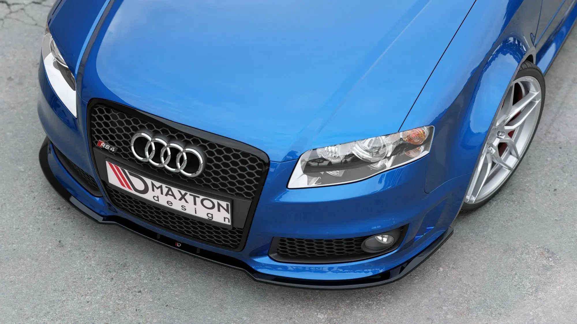Frontspoiler Audi RS4 (B7) 2006-2008 | V.2 Glossy Black Edition