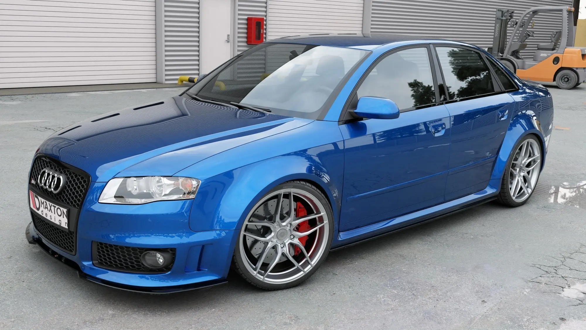 Frontspoiler Audi RS4 (B7) 2006-2008 | V.2 Glossy Black Edition – bilde 2