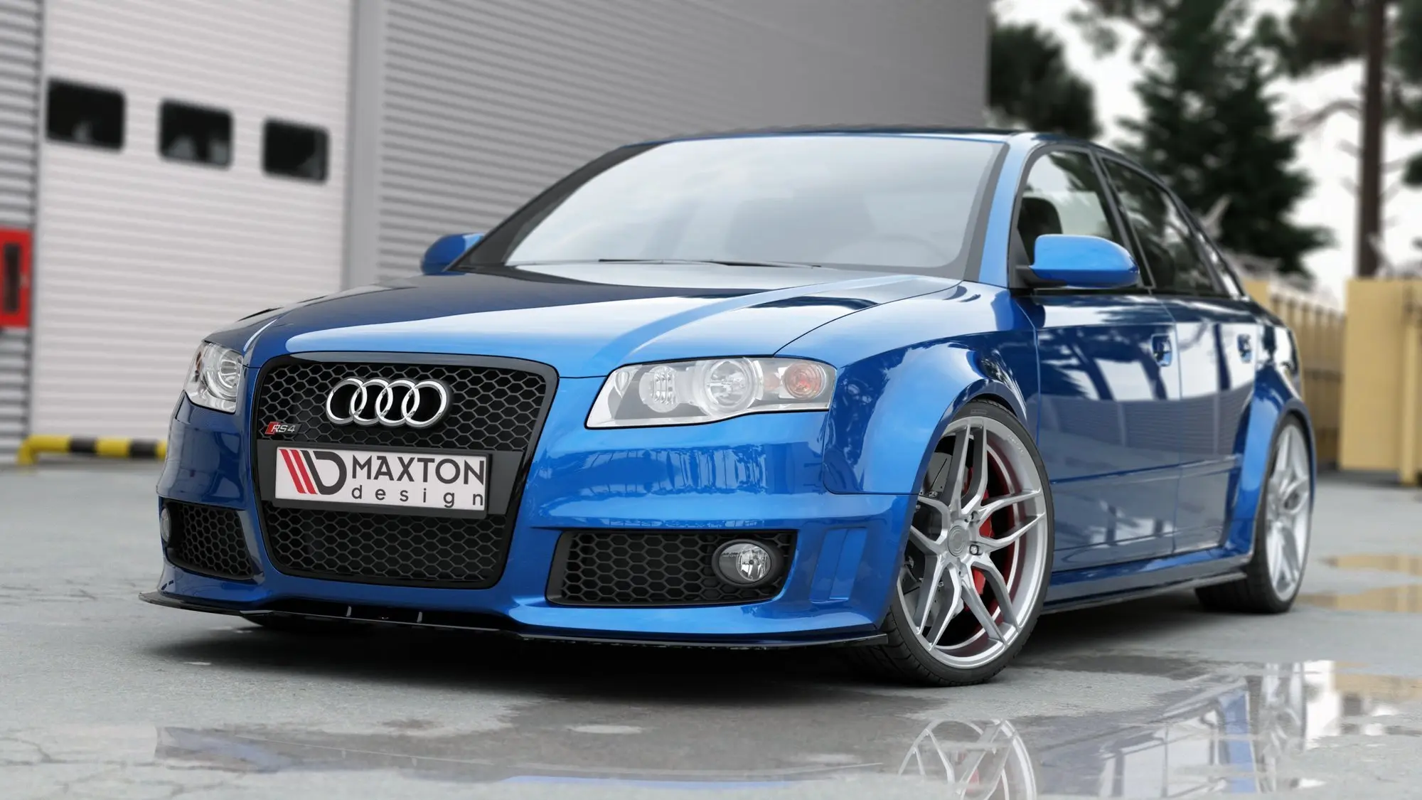 Frontspoiler Audi RS4 (B7) 2006-2008 | V.2 Glossy Black Edition – bilde 4