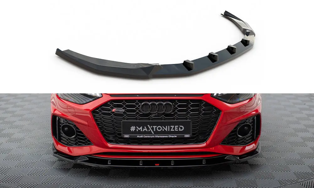 Frontspoiler Audi RS4 (B9) facelift 2019 - > | V.2 Glossy Black Edition – bilde 2