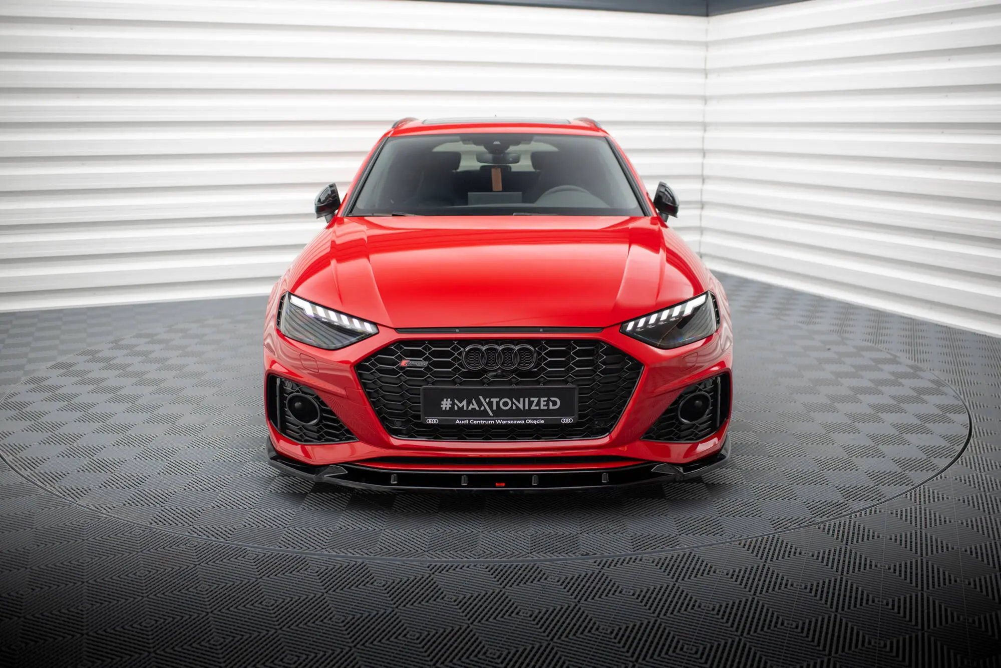 Frontspoiler Audi RS4 (B9) facelift 2019 - > | V.2 Glossy Black Edition – bilde 3