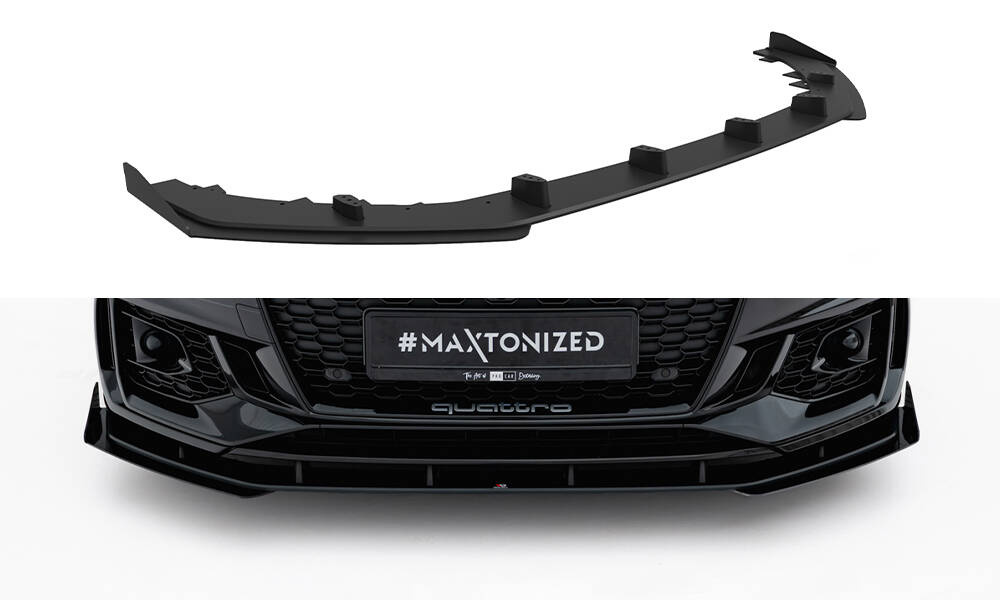 Frontspoiler Audi RS5 (F5) 2017 - 2019 | + Sideskjørt Splitters Sport Glossy Black Edition