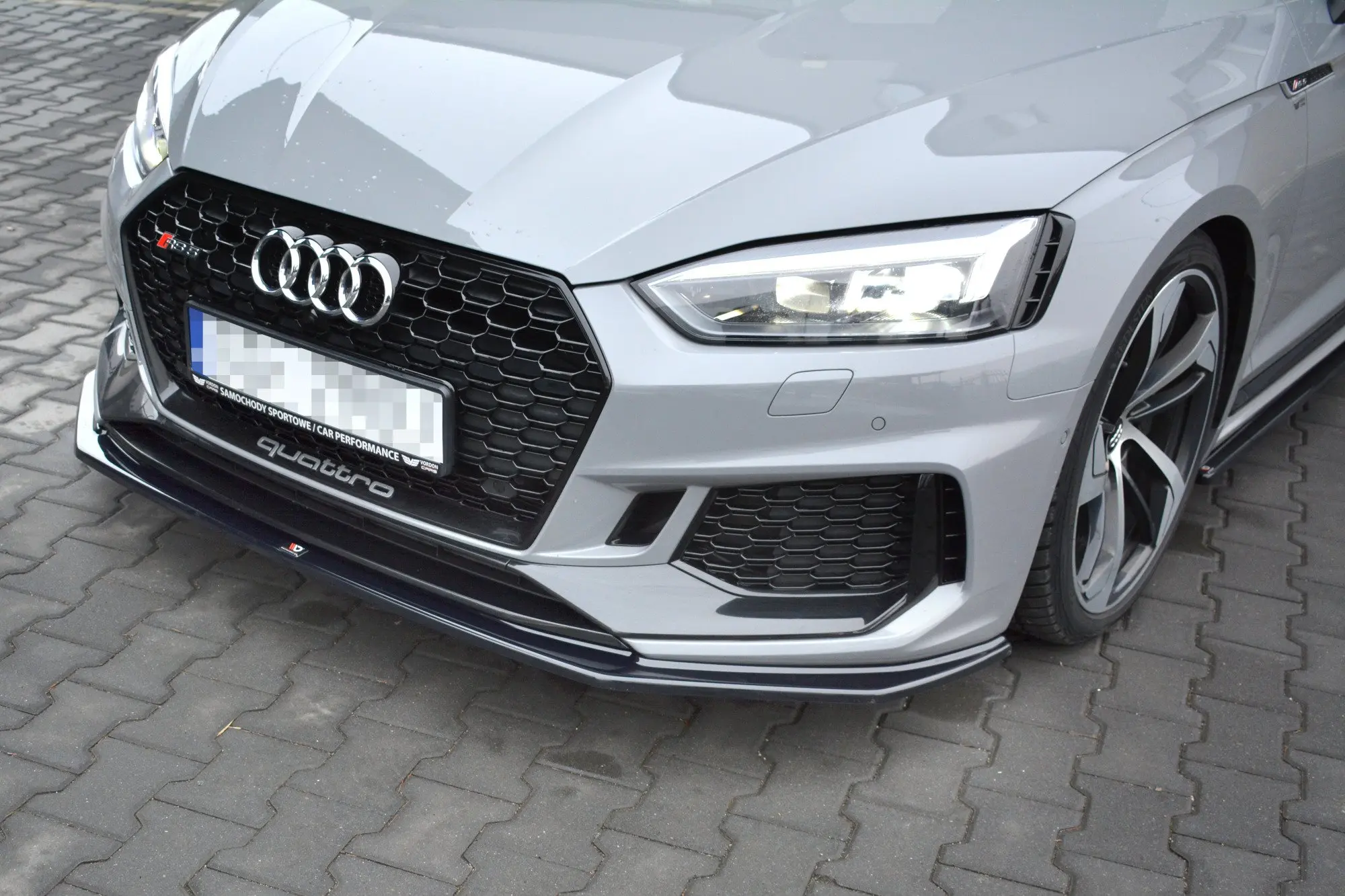 Frontspoiler Audi RS5 (F5) Coupe / Sportback 2017-2019 | V.2 Glossy Black Edition – bilde 4