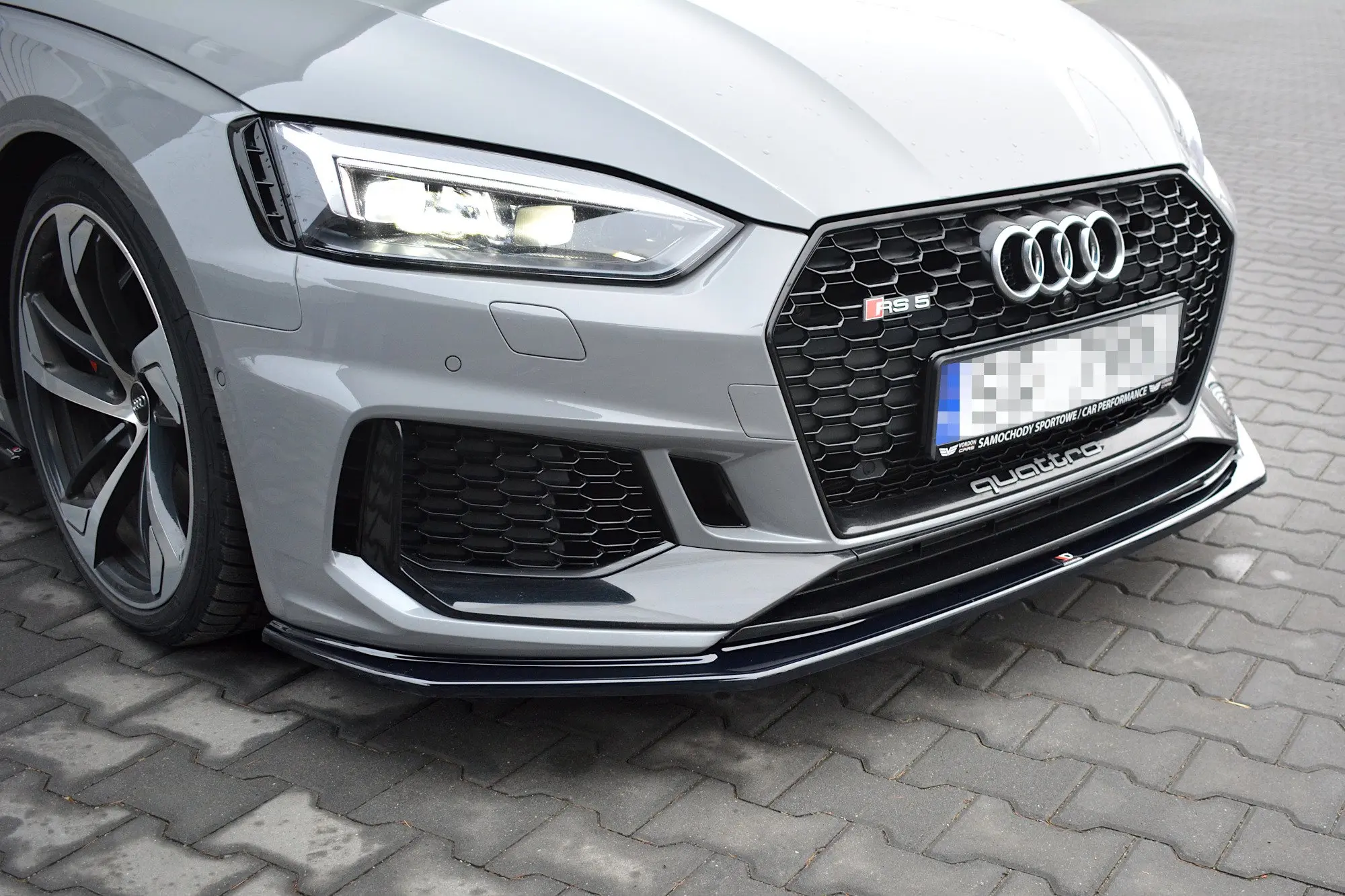 Frontspoiler Audi RS5 (F5) Coupe / Sportback 2017-2019 | V.2 Glossy Black Edition – bilde 5