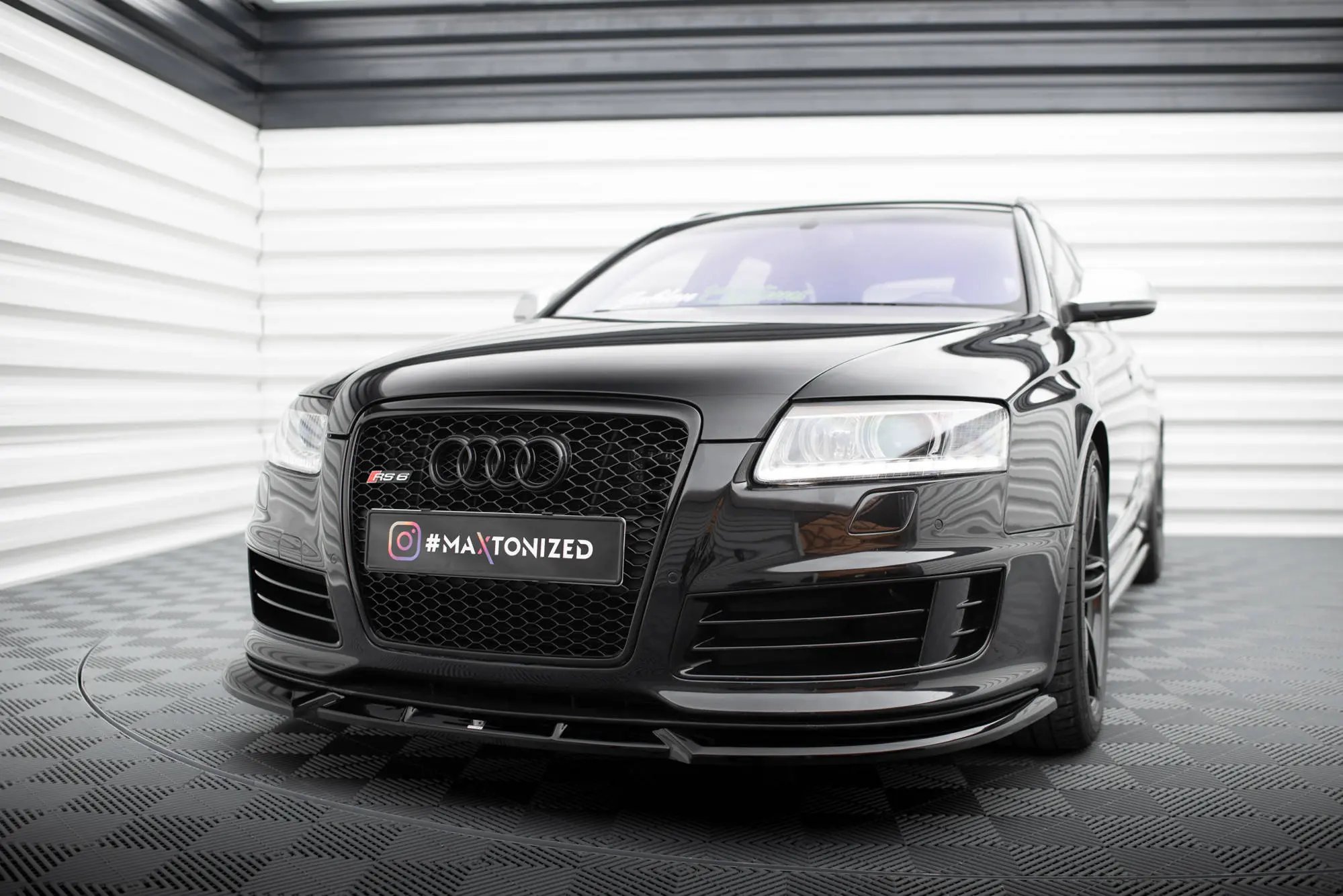 Frontspoiler Audi RS6 (C6) Avant 2007-2010 | V.2 Glossy Black Edition – bilde 4