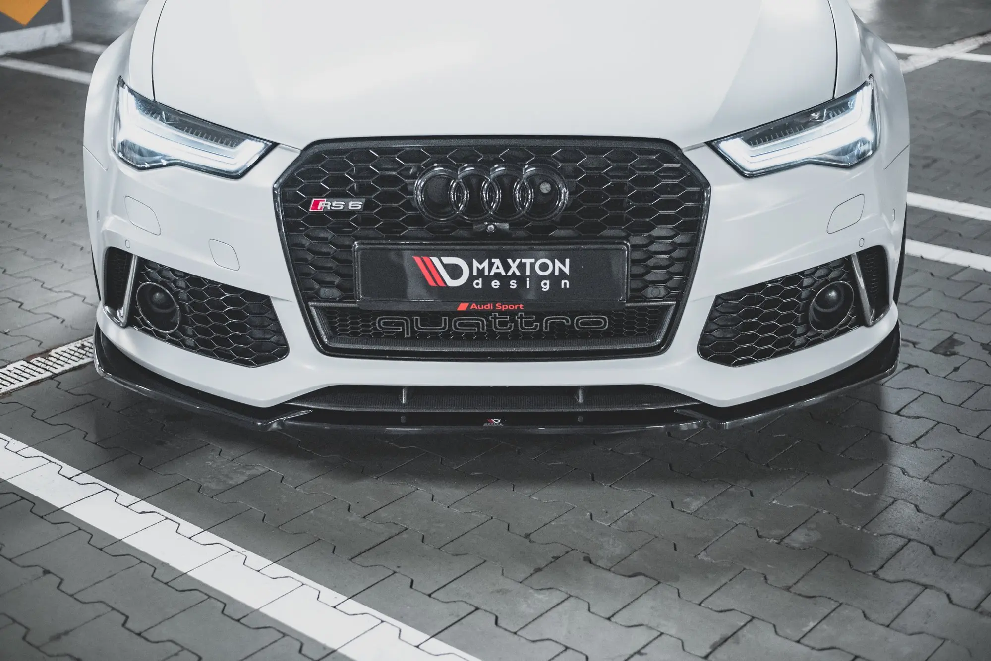 Frontspoiler Audi RS6 (C7) 2013-2017 | V.4 Glossy Black Edition – bilde 4