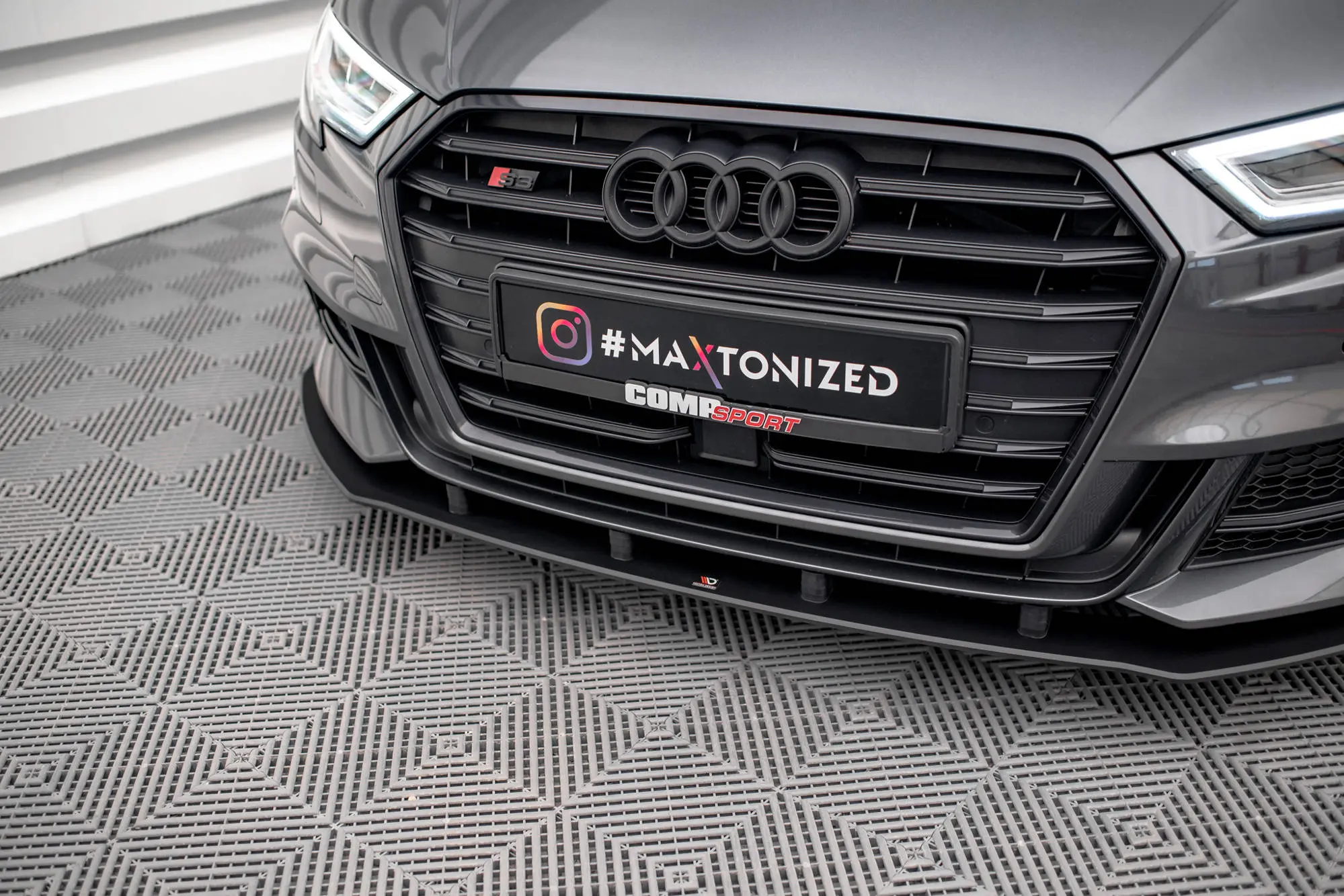Frontspoiler Audi S3 (8V) Sportback / A3 S-Line (8V) Sportback Facelift 2016 - 2019 | Street Pro Black Edition