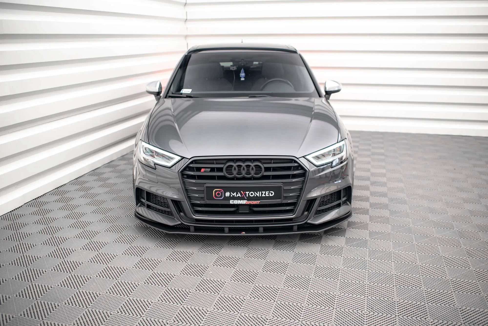 Frontspoiler Audi S3 (8V) Sportback / A3 S-Line (8V) Sportback Facelift 2016 - 2019 | Street Pro Black Edition – bilde 2
