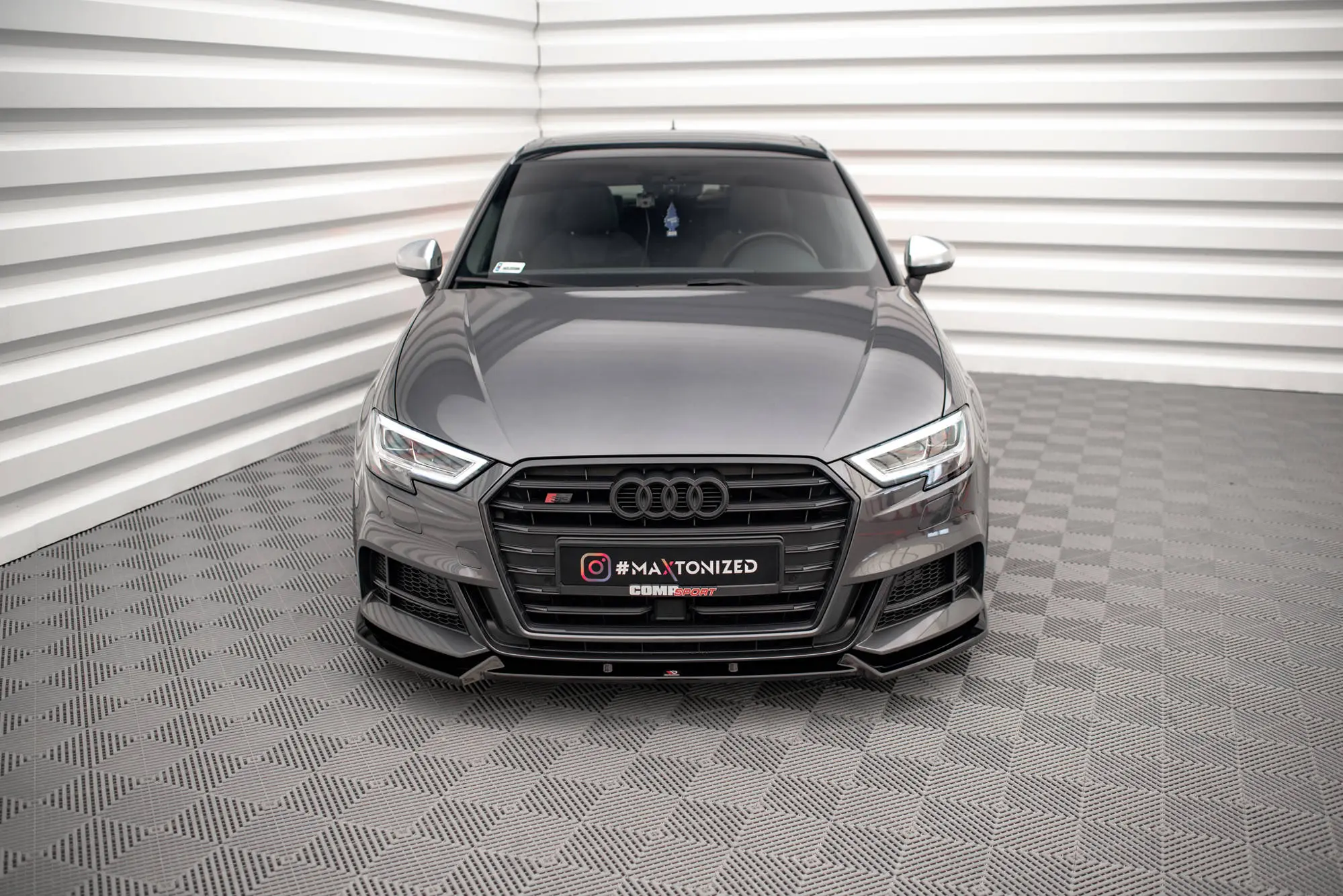 Frontspoiler Audi S3 (8V) Sportback / A3 S-Line (8V) Sportback Facelift 2016 - 2019 | V.1 Glossy Black Edition – bilde 2