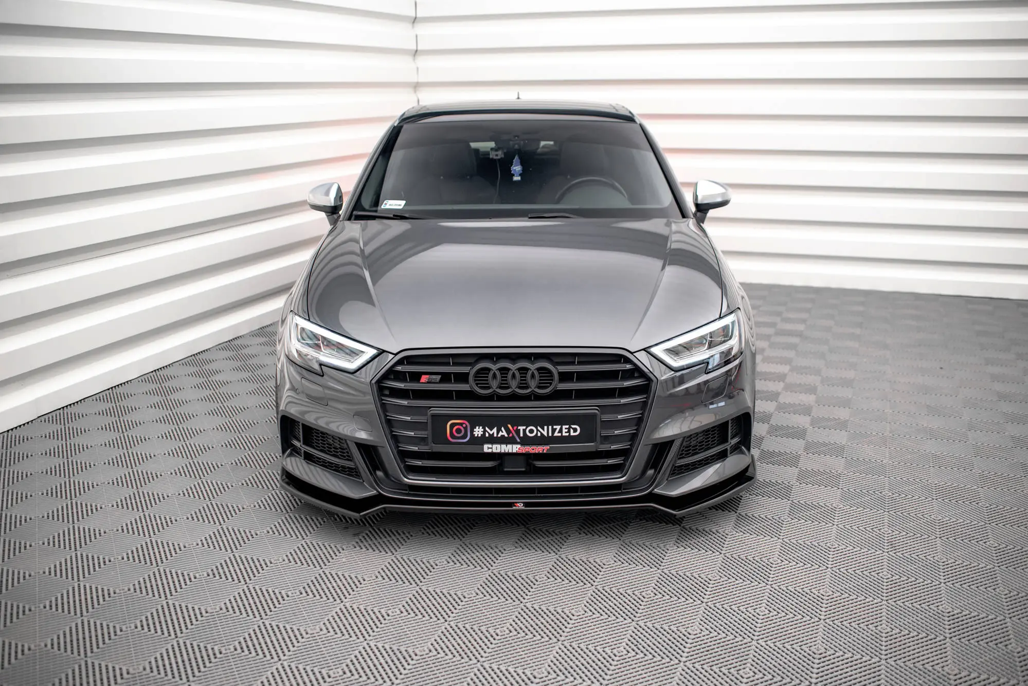 Frontspoiler Audi S3 (8V) Sportback / A3 S-Line (8V) Sportback Facelift 2016 - 2019 | V.2 Glossy Black Edition – bilde 2