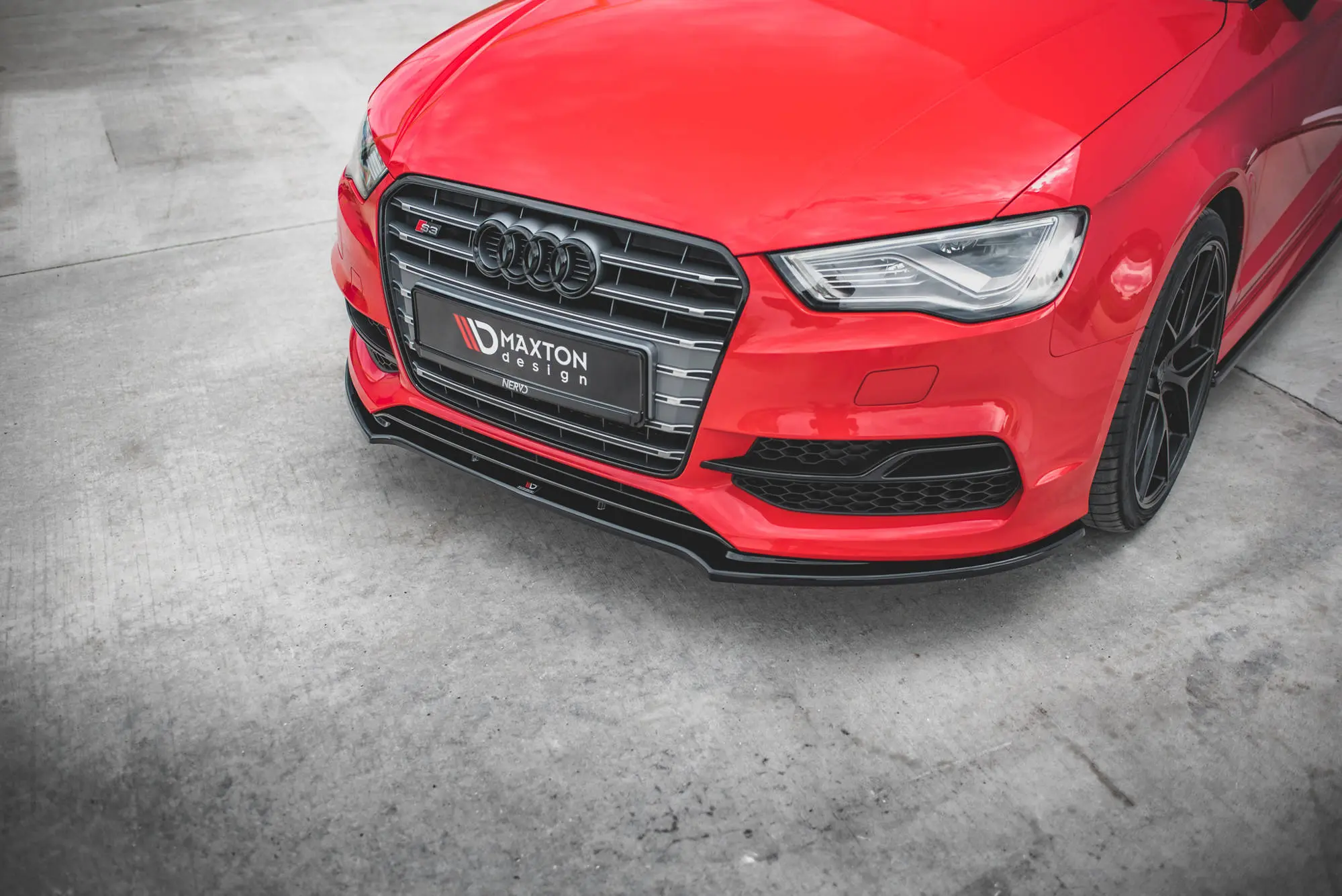 Frontspoiler Audi S3 / A3 S-Line (8V) 2013 - 2016 | Glossy Black Edition