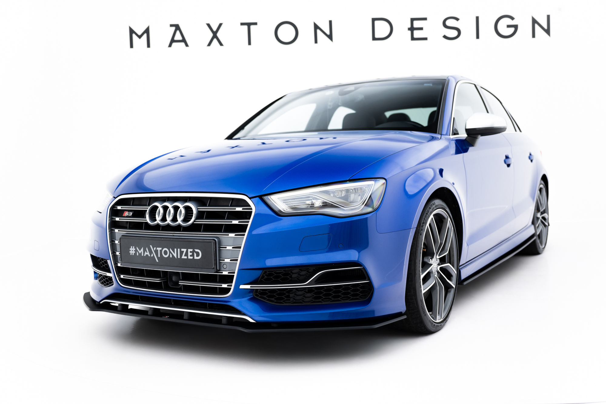 Frontspoiler Audi (S3/A3 S-Line) 8V 2013 - 2016 | Sport Glossy Black Edition