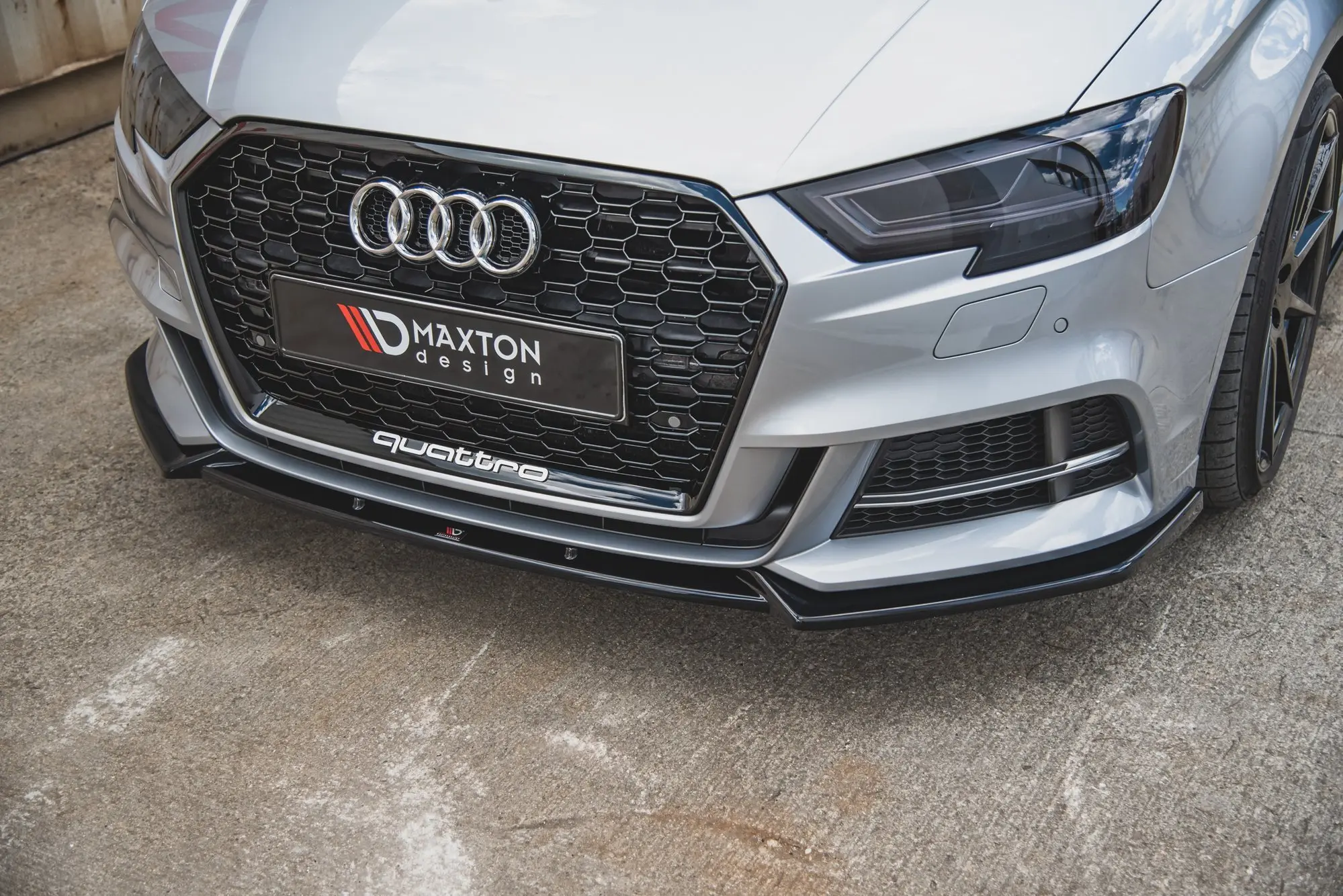 Frontspoiler Audi S3 / A3 S-Line (8V) Facelift 2016 - 2020 | V.3 Glossy Black Edition