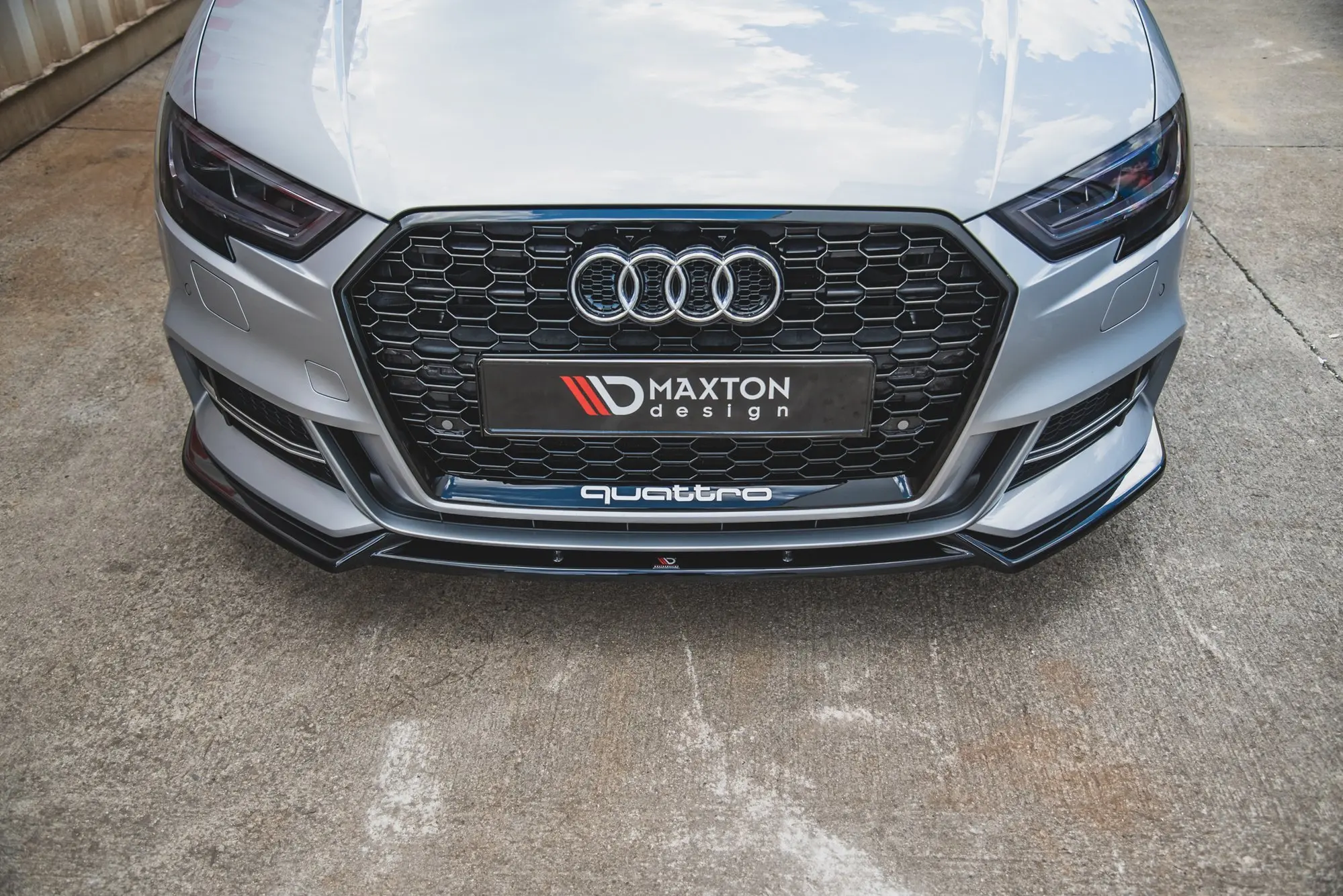 Frontspoiler Audi S3 / A3 S-Line (8V) Facelift 2016 - 2020 | V.3 Glossy Black Edition – bilde 4