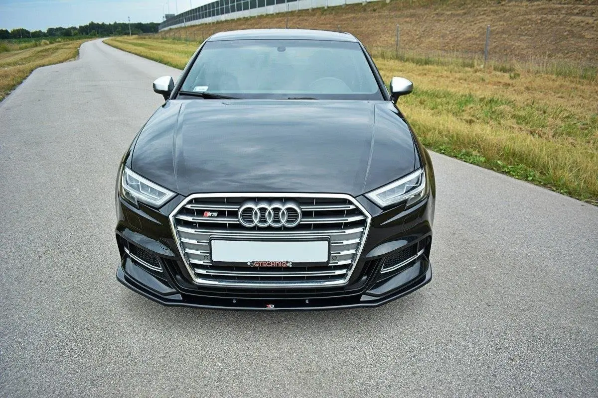 Frontspoiler Audi S3 / A3 S-Line (8V) Facelift 2017-2020 | V.1 Glossy Black Edition – bilde 2