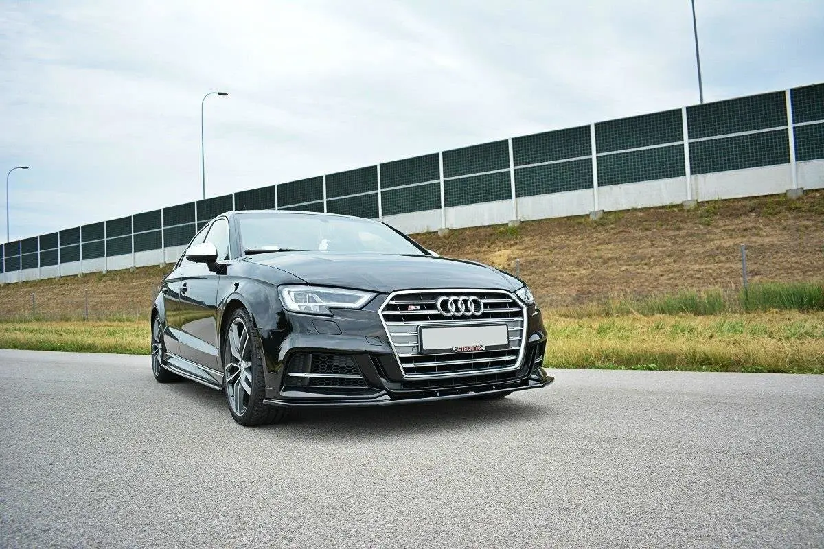 Frontspoiler Audi S3 / A3 S-Line (8V) Facelift 2017-2020 | V.1 Glossy Black Edition – bilde 3