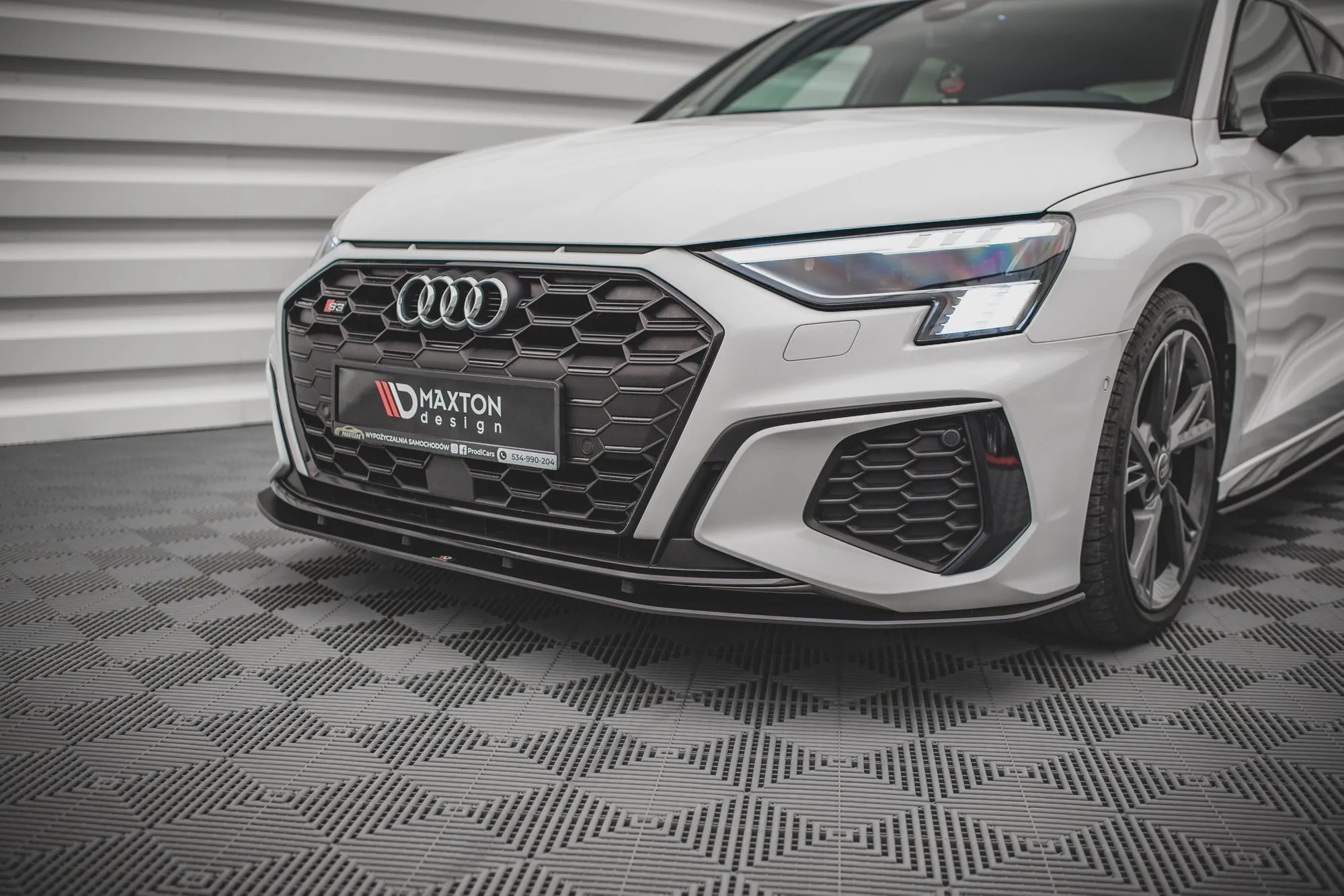 Frontspoiler Audi S3/ A3 S-Line (8Y) 2020 -> | Street Pro Black Edition – bilde 2